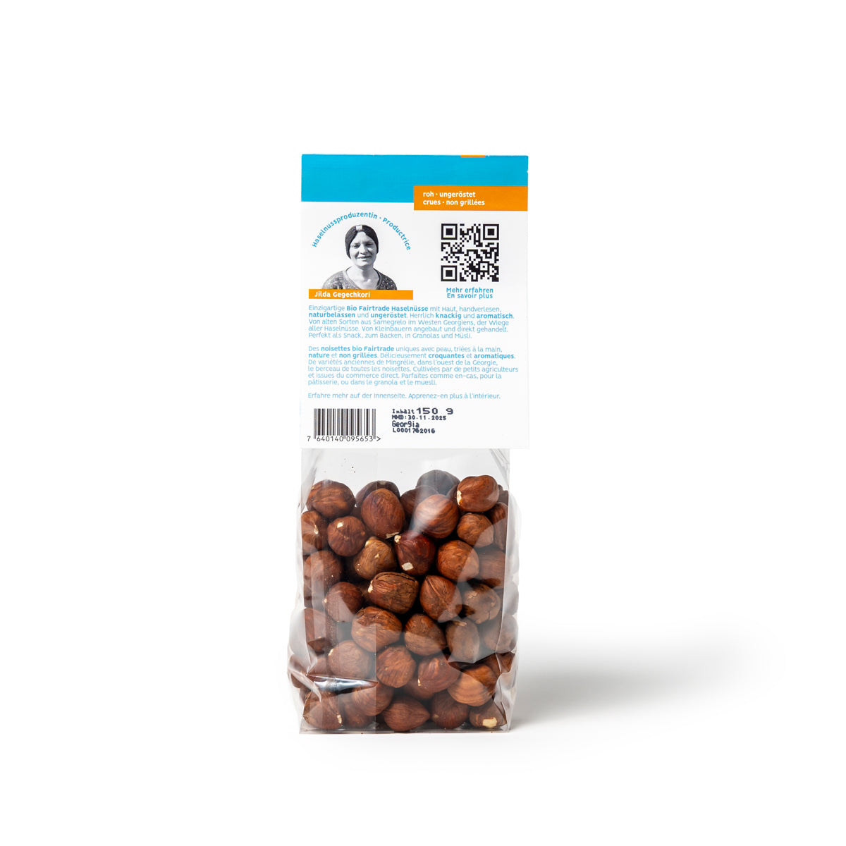 Hazelnuts Nature Fairtrade and Organic 150g