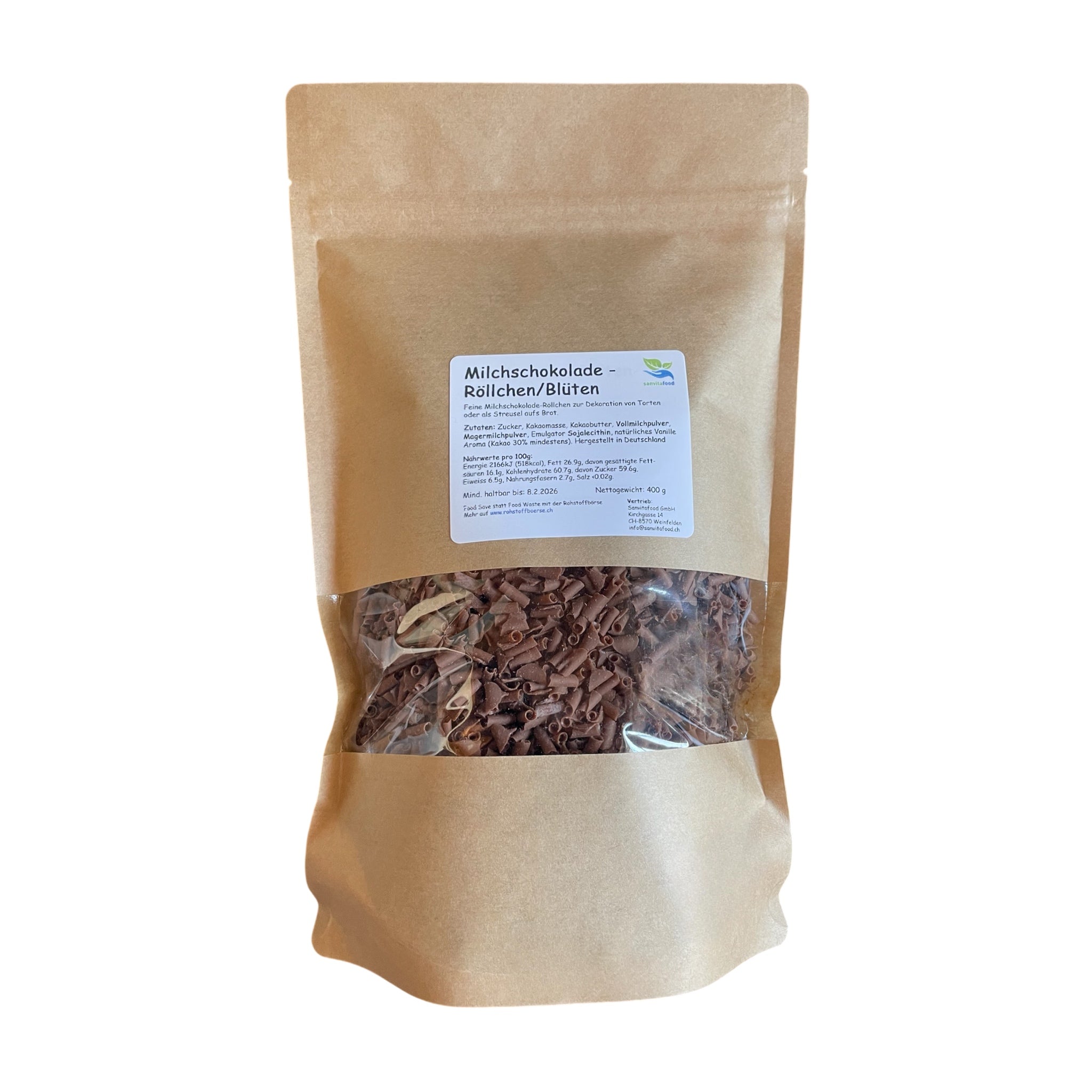 Rouleaux de chocolat au lait 400g