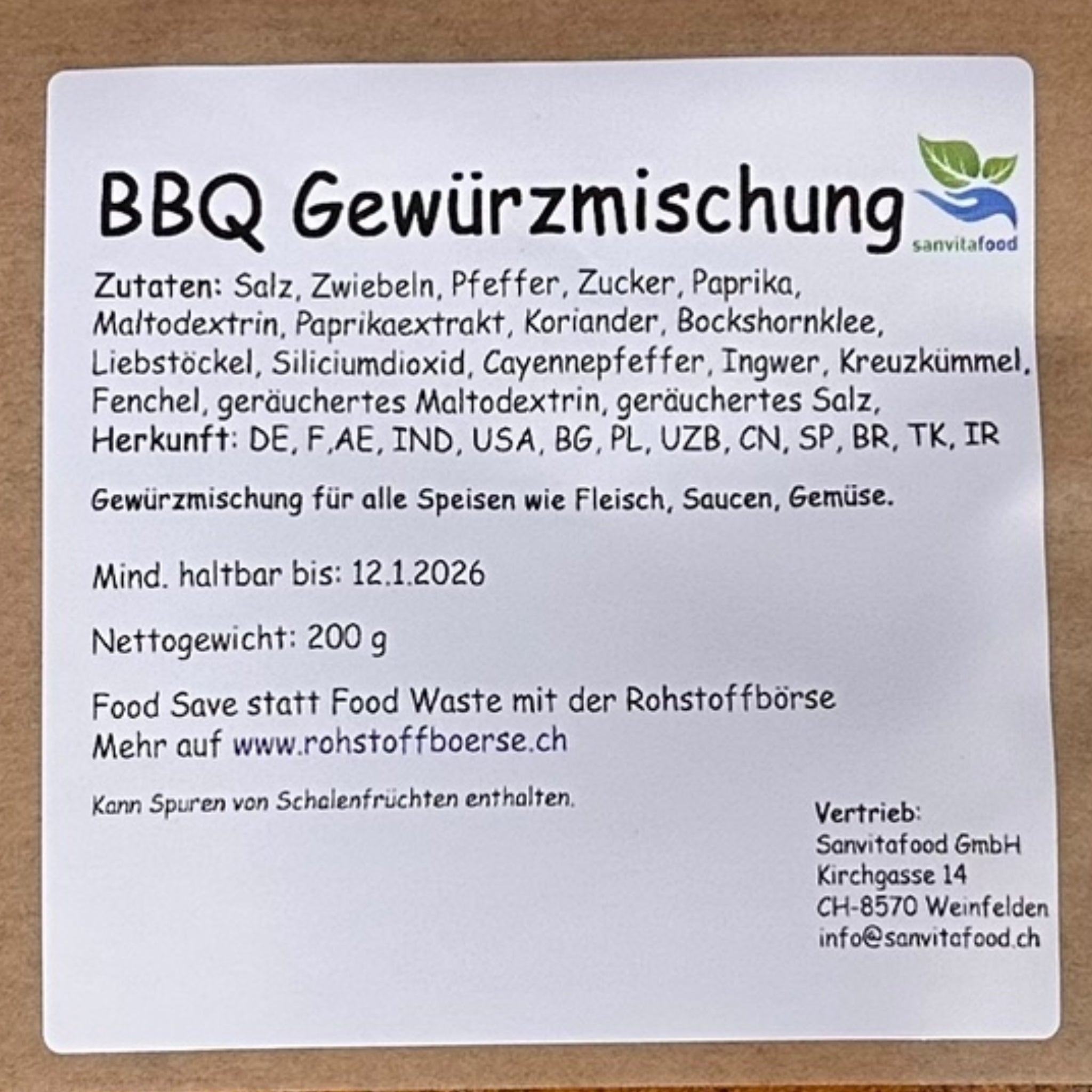 BBQ Gewürzmischung 200g