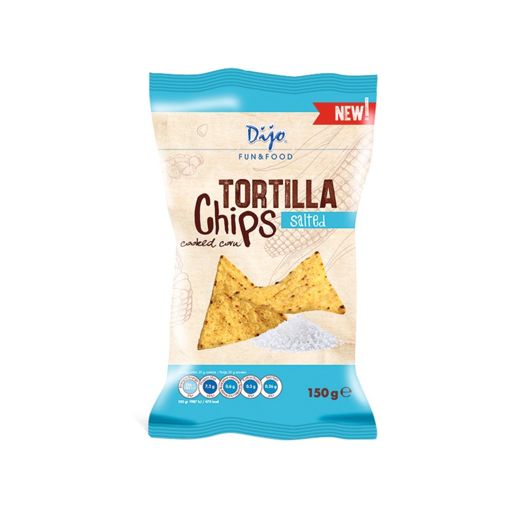 Chips tortilla au sel de mer 150 g