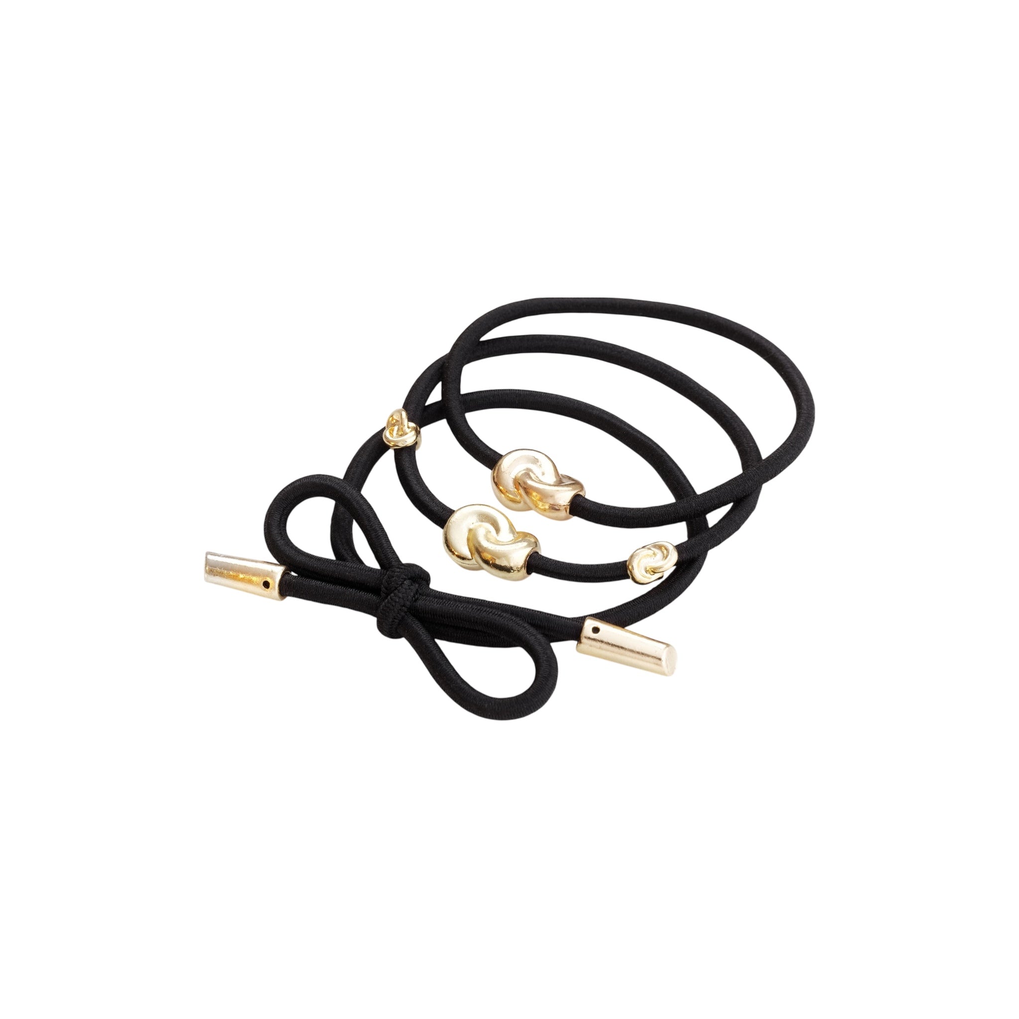 Hair ties with metal details Black