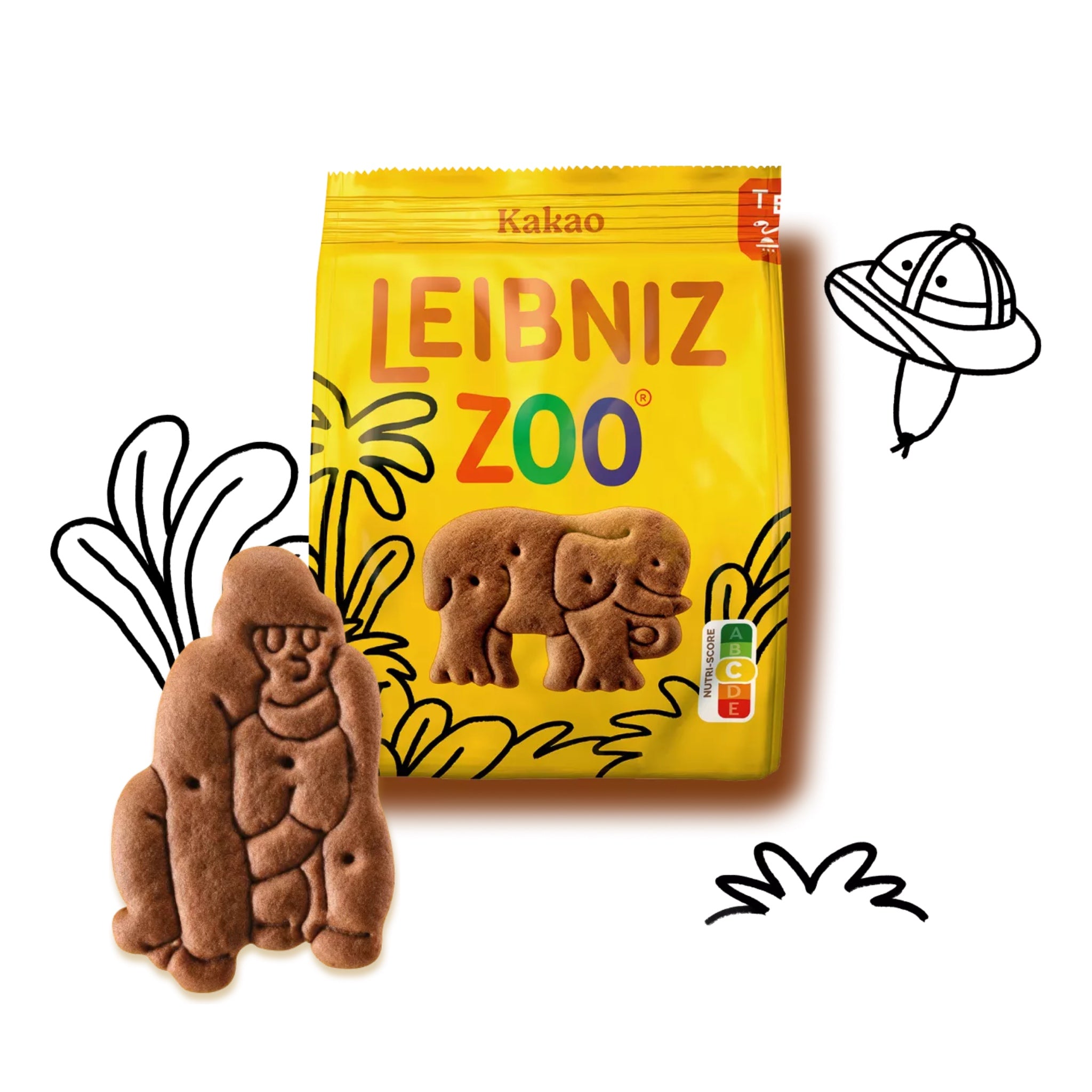 Biscuits au cacao Leibniz Zoo 125 g