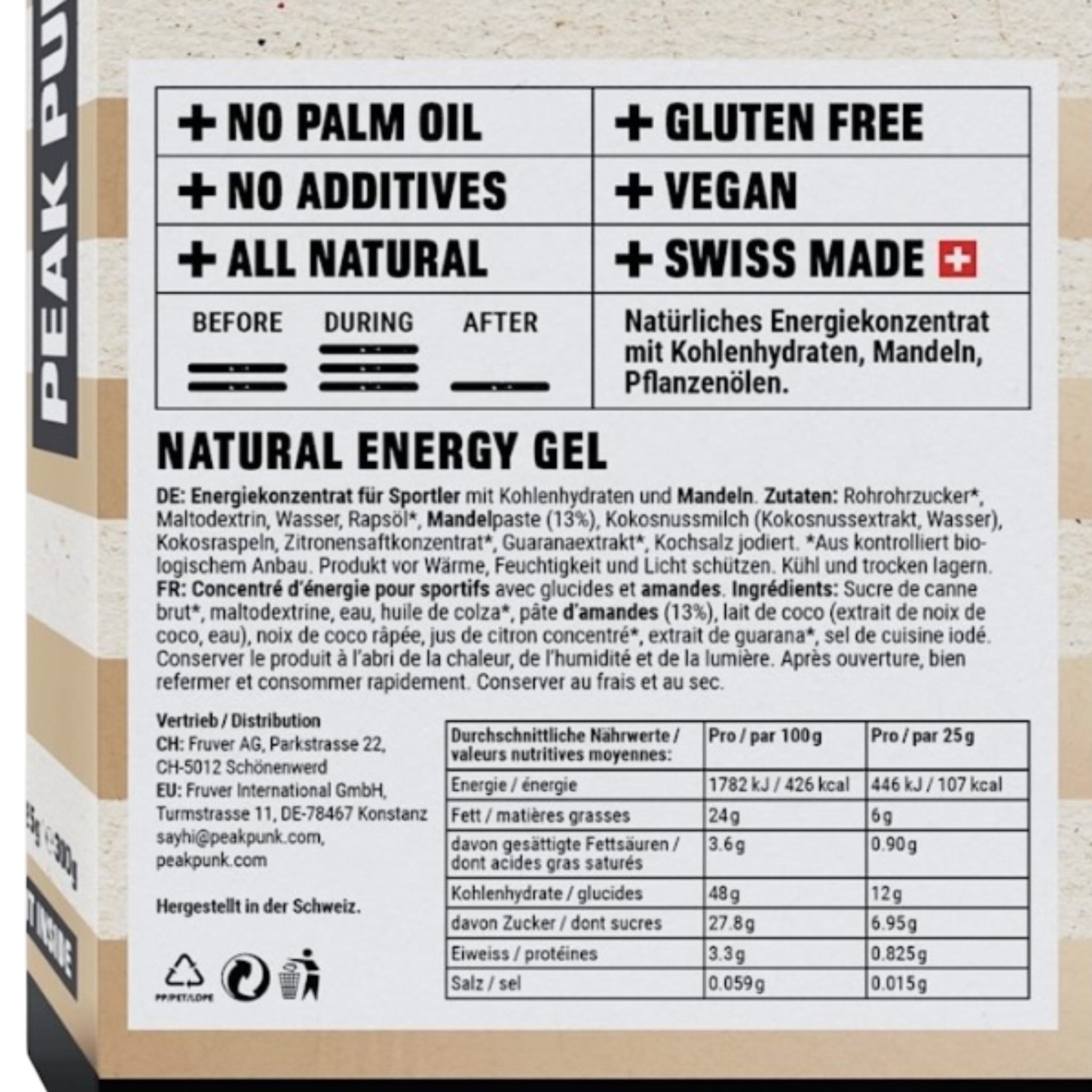 Natural Energy Gel - Creamy Almond Bio 12 x 25g