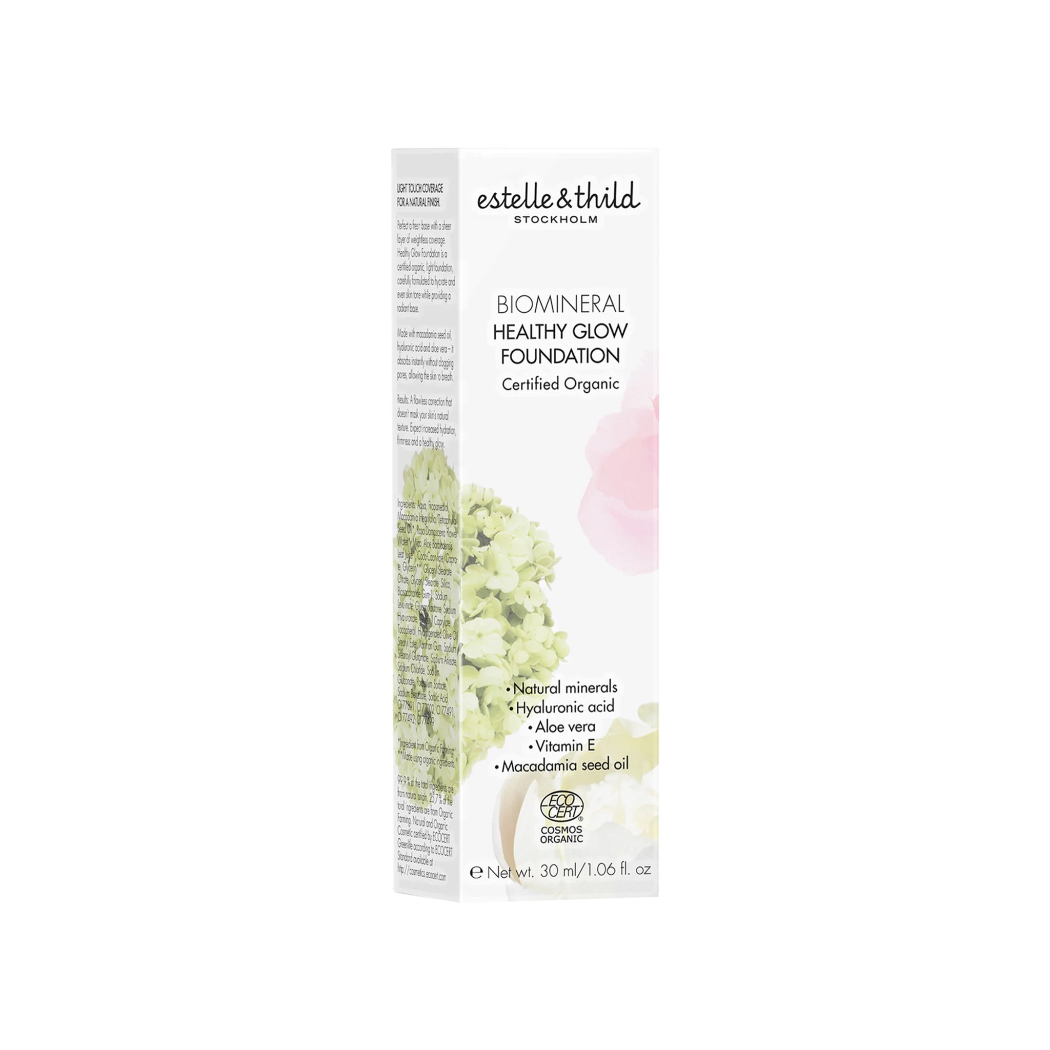 Fond de teint éclat sain BioMineral - 123 jaune moyen - 30 ml