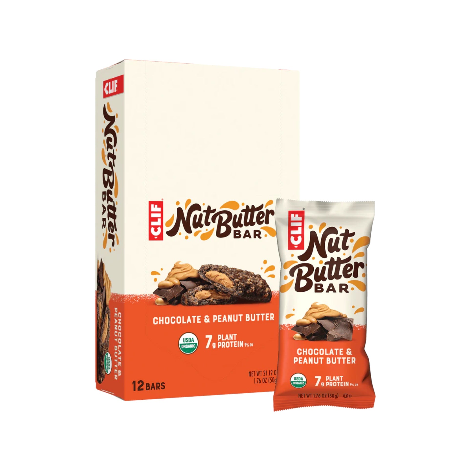 CLIF Bar Chocolate Peanut Butter Organic 12 x 50g