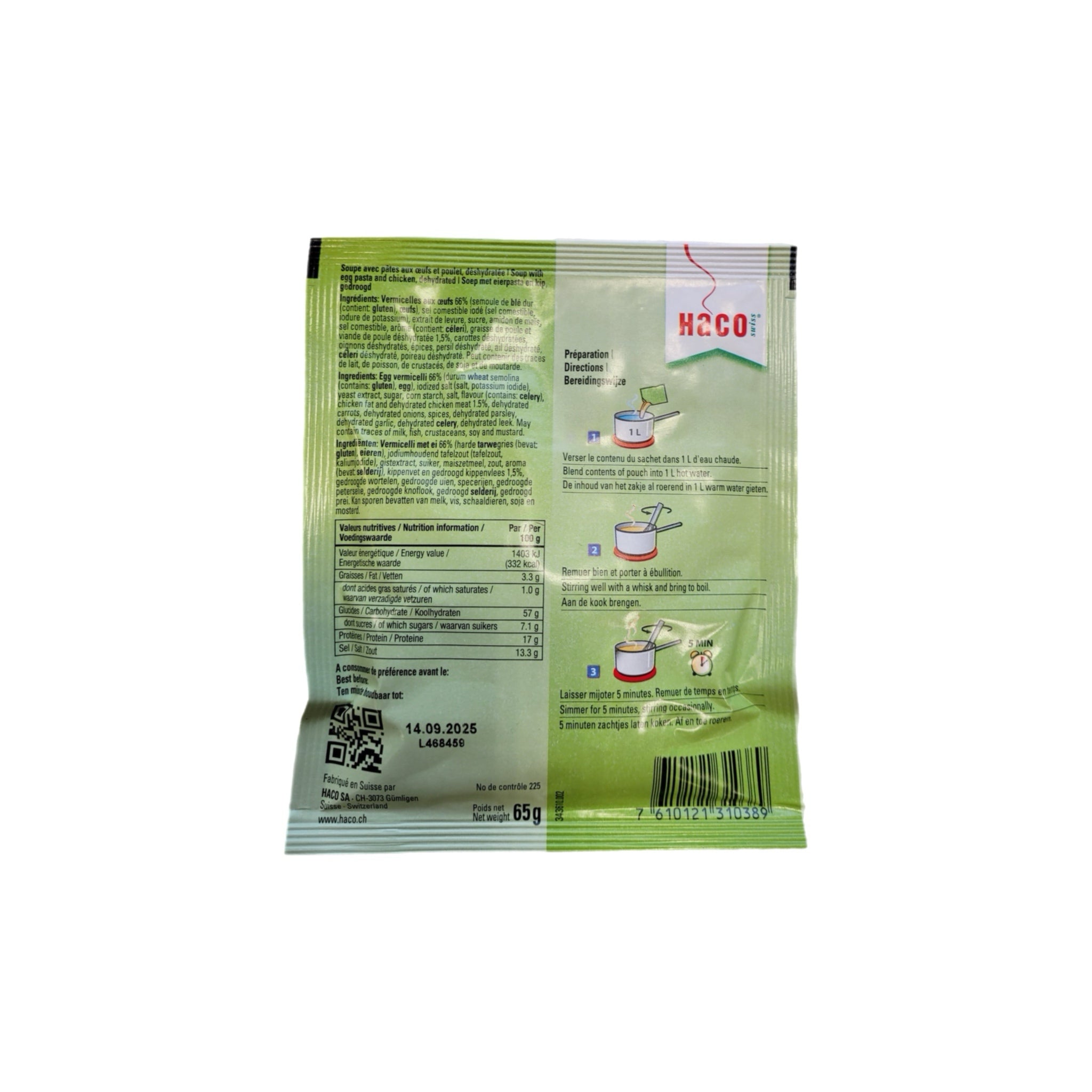 Soupe de nouilles au poulet 65g