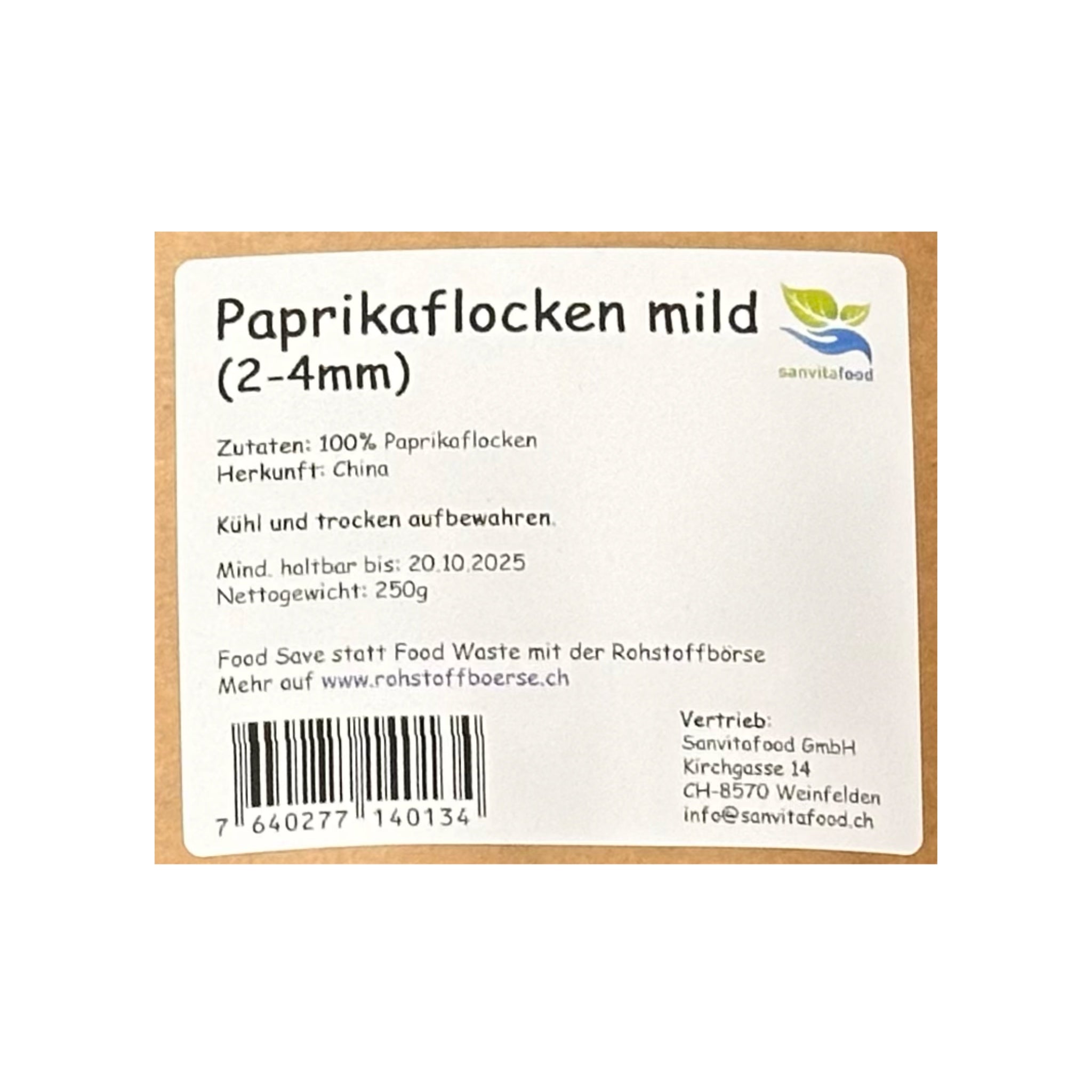 Flocons de paprika doux 250 g