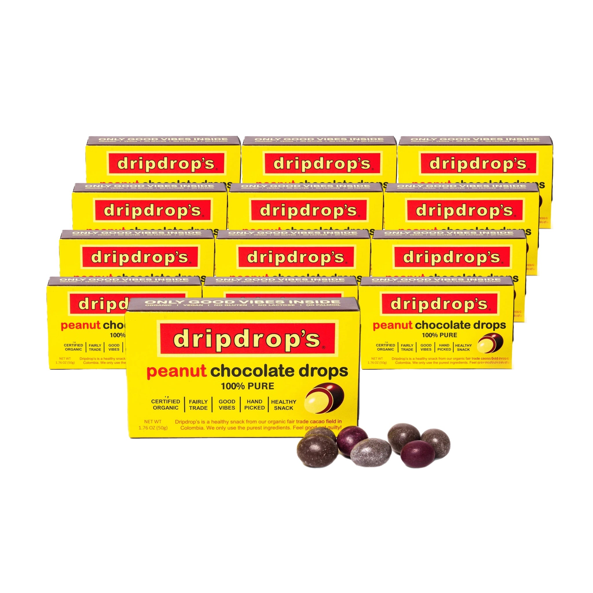 Pépites de chocolat aux cacahuètes bio 12 x 50 g