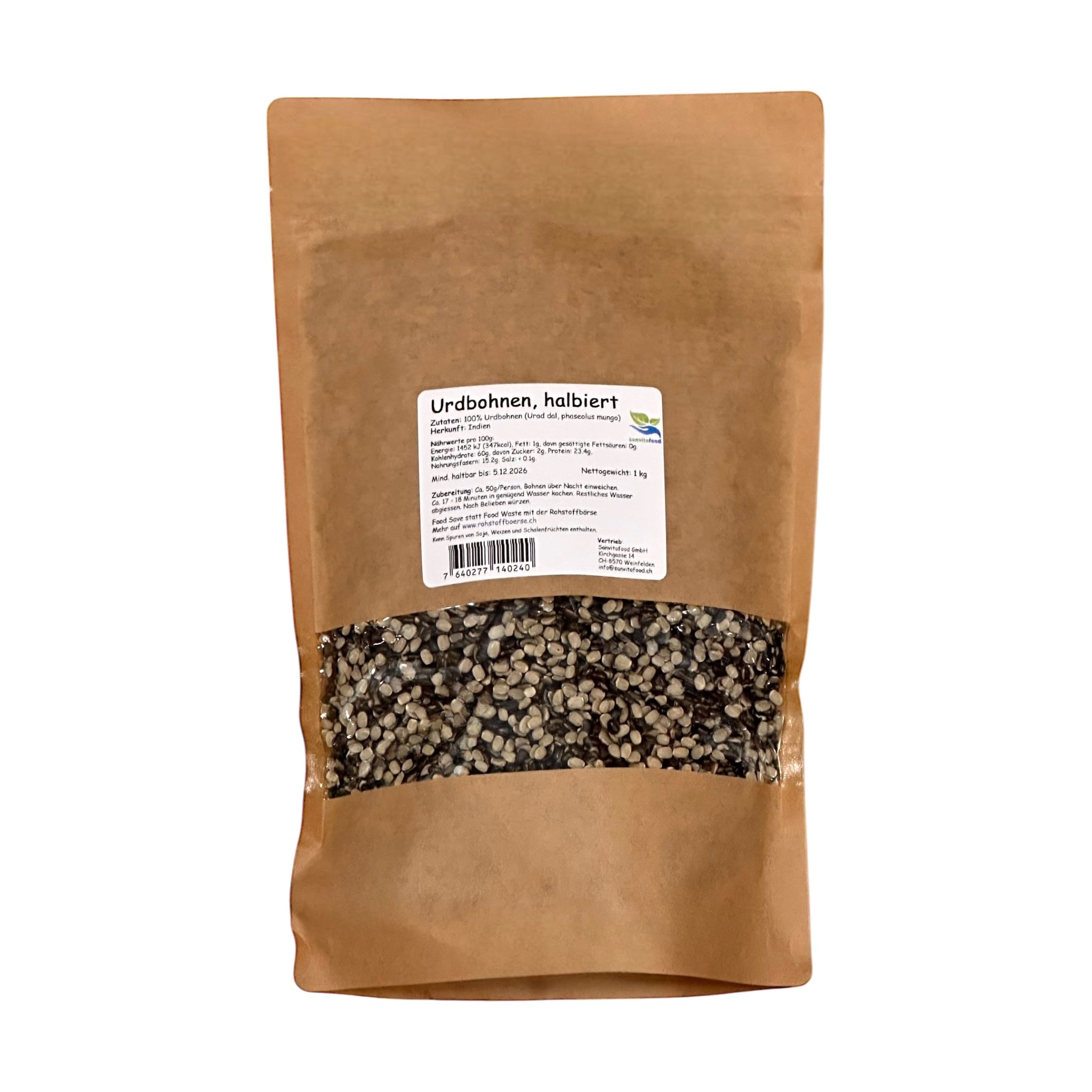 Haricots Urd coupés en deux 1 kg