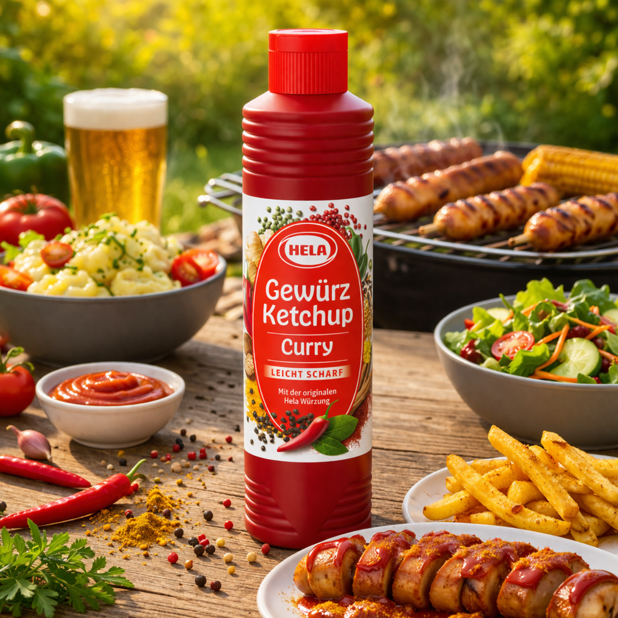 Ketchup aux épices Curry légèrement relevé 800ml