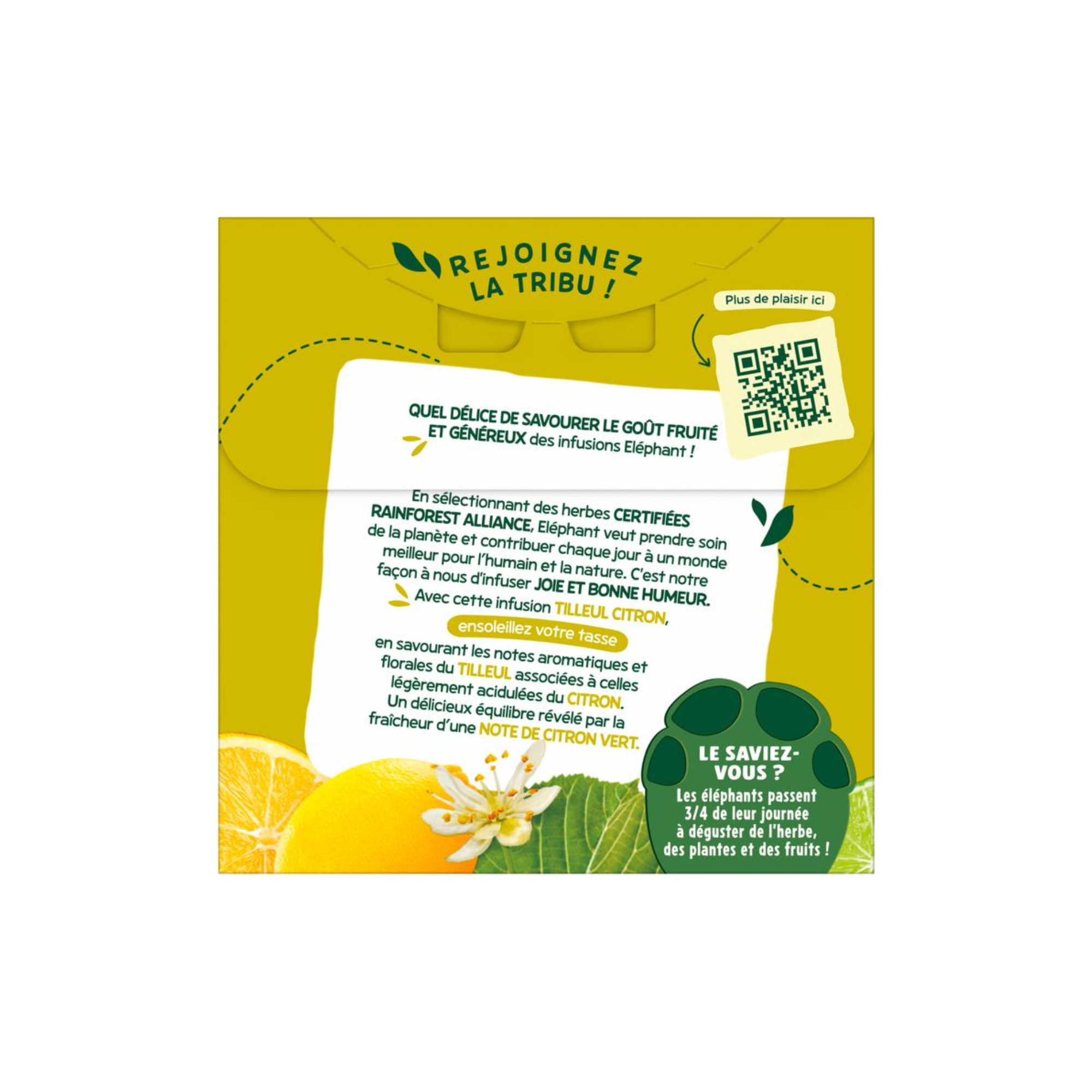 Infusion de tilleul et de citron, boîte de 20 sachets - 28g