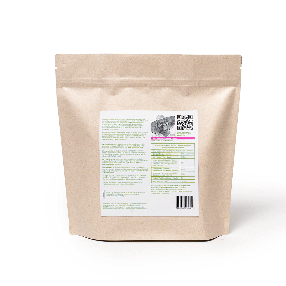 Schoko Ananas Fairtrade & Bio 450g