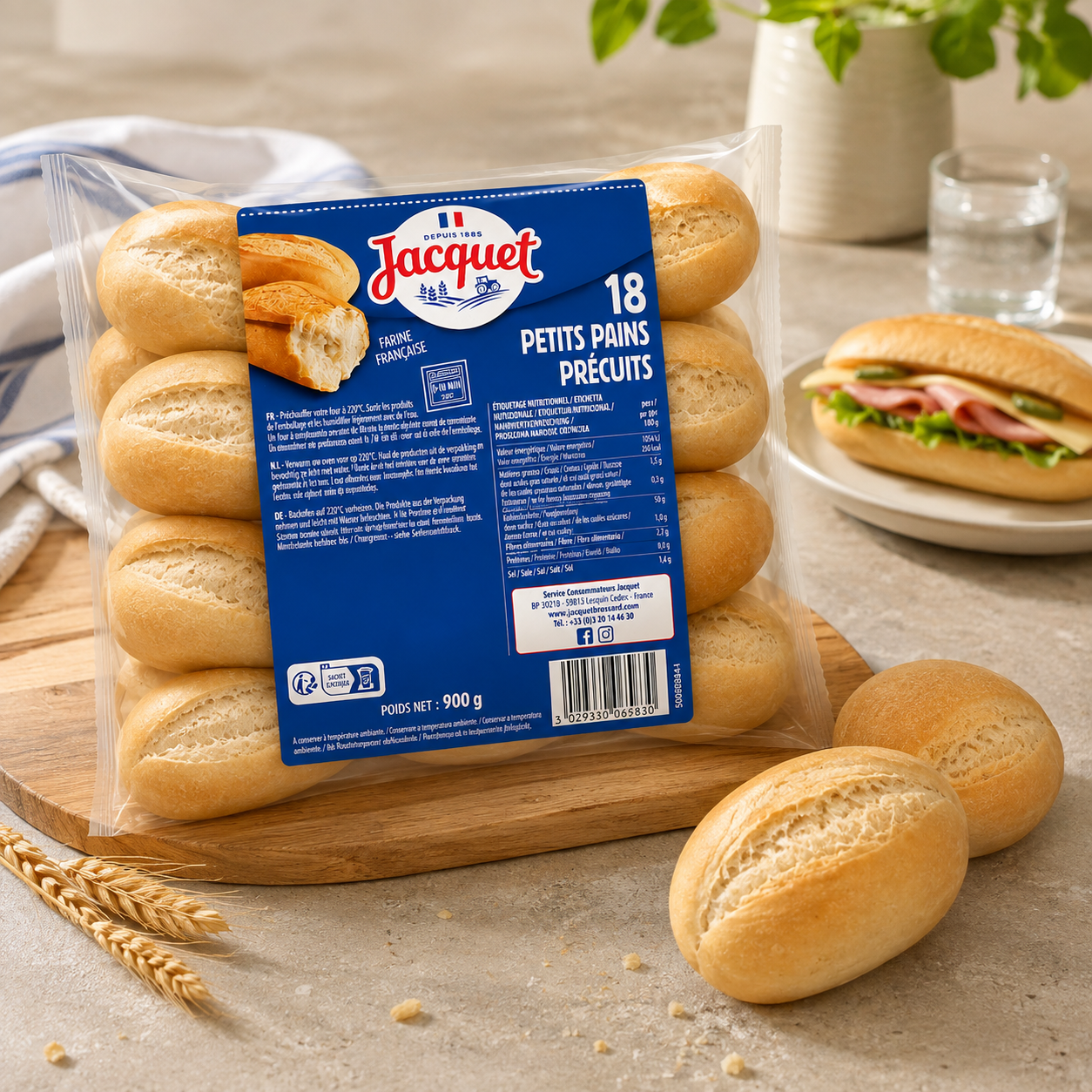 Petits Pains Nature Pack of 18 - 900g