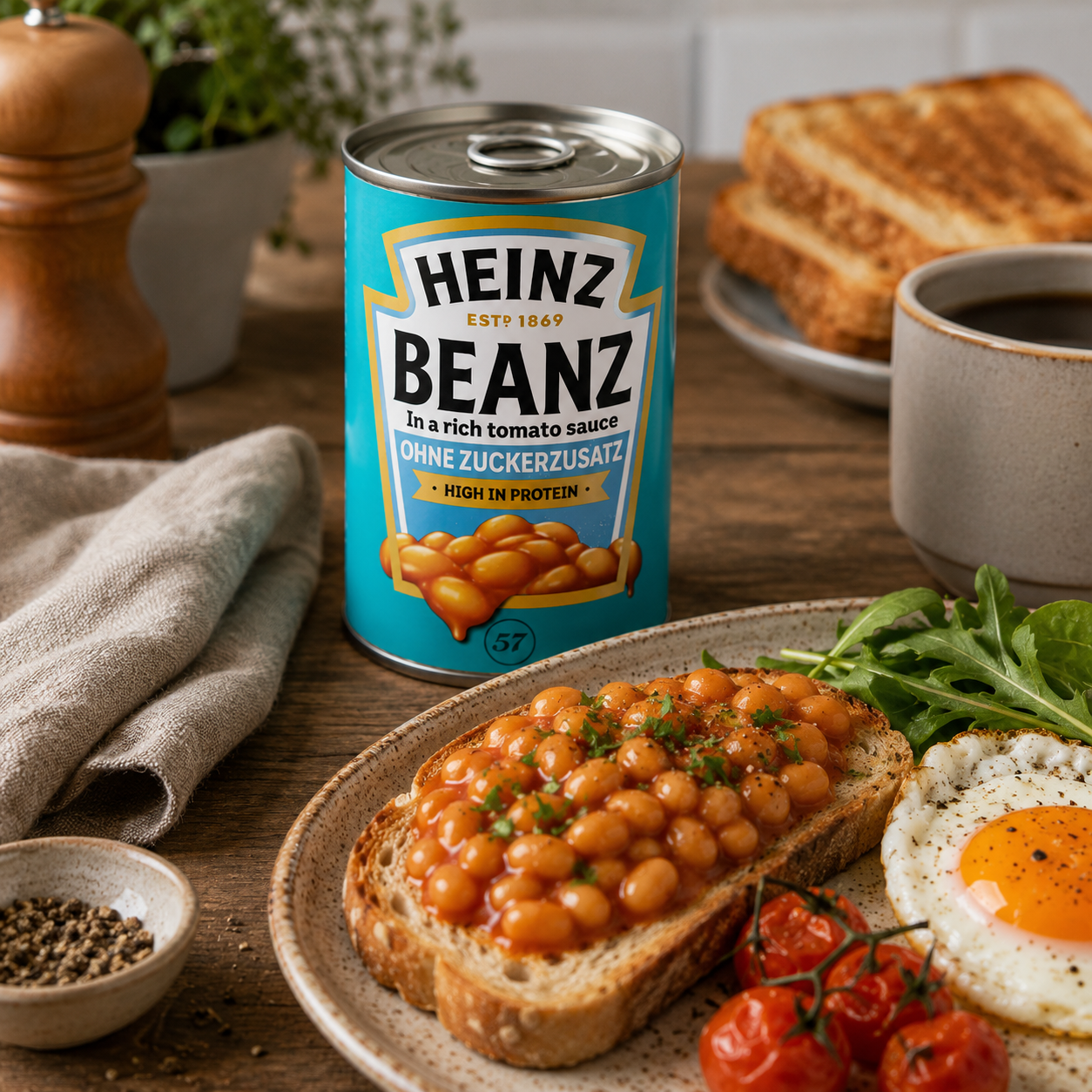 Heinz Gebackene Bohnen ohne Zuckerzusatz 12 x 415g
