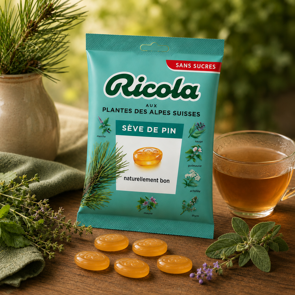 Ricola Alpenkiefer - ohne Zucker 70g