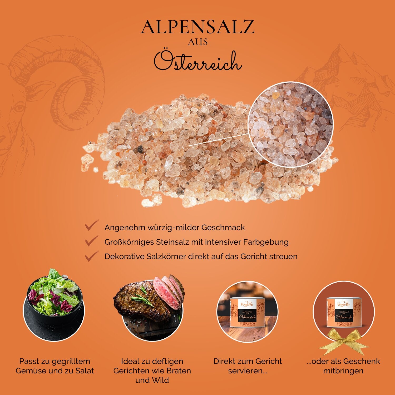 Alpine salt from Austria 150g