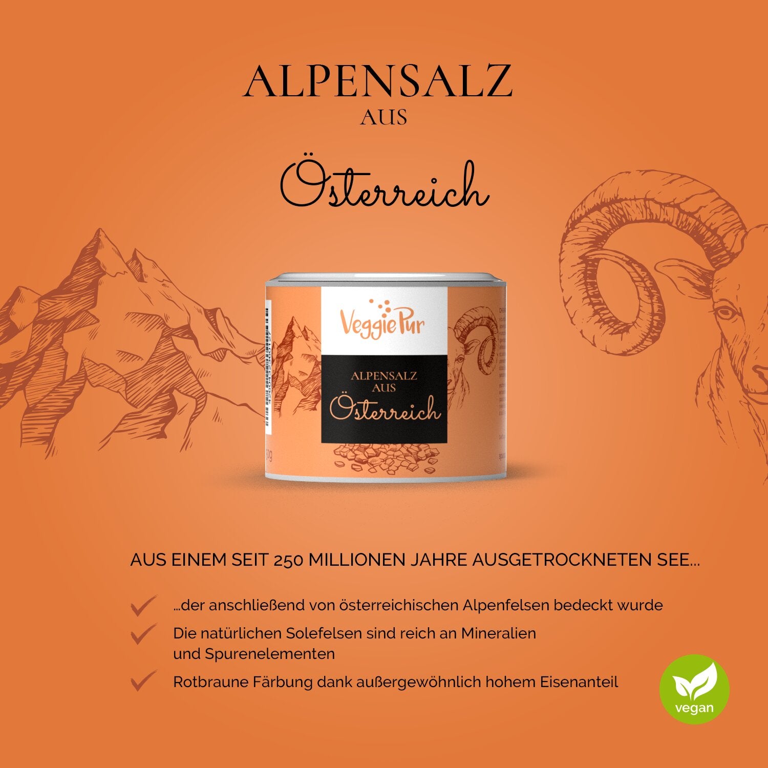 Alpine salt from Austria 150g