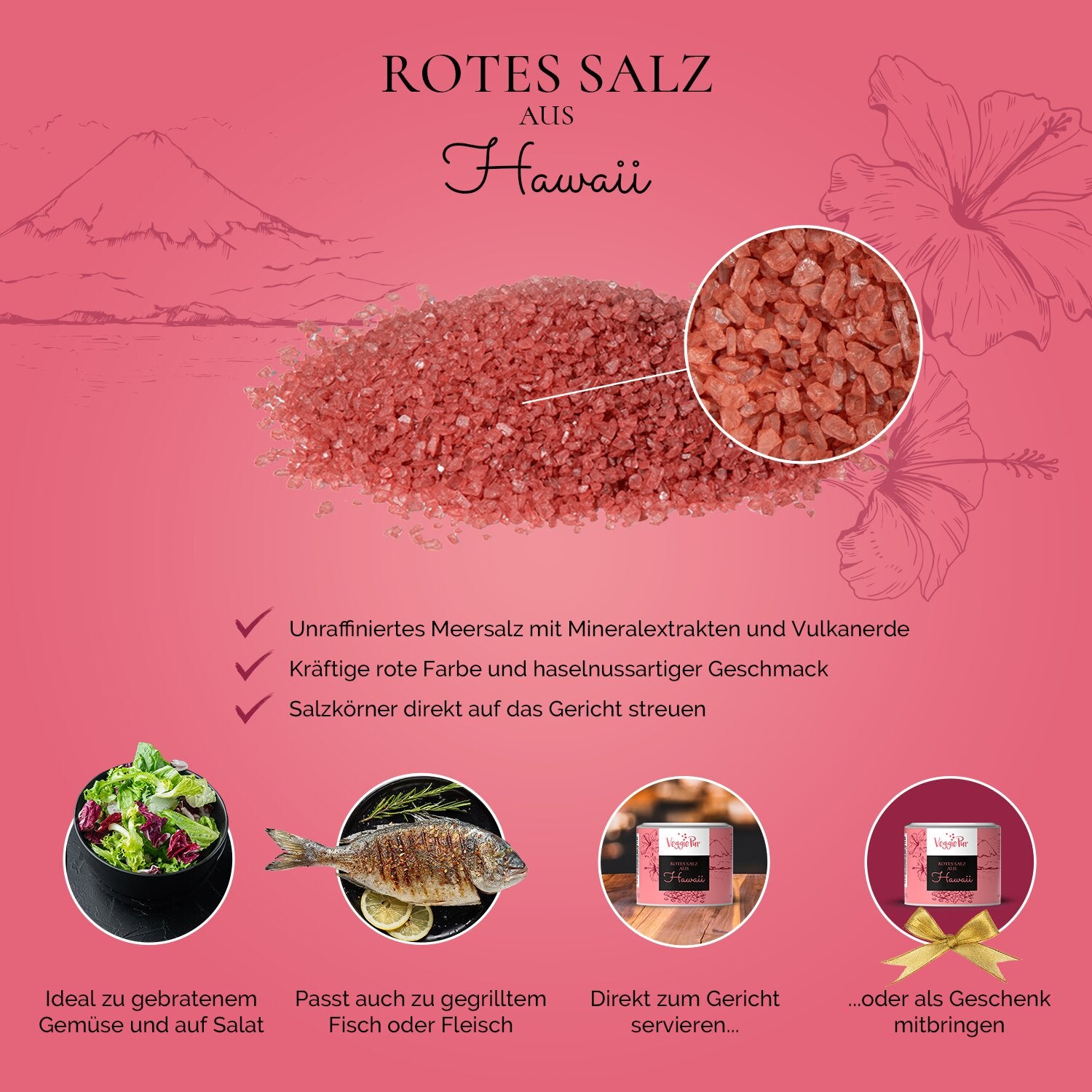 Organic Red Hawaiian Salt 150g
