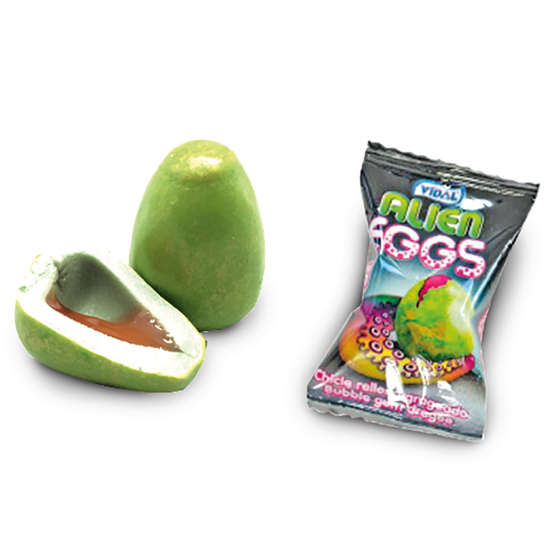 Kaugummi Alien Eggs mit flüssigem Kern - 200er Pack