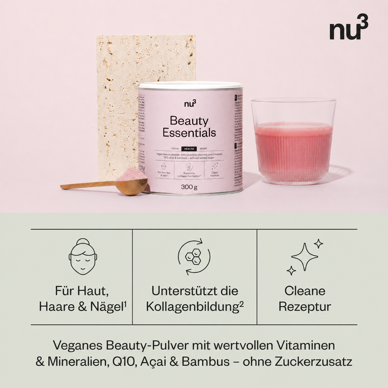 nu3 Beauty Essentials Powder - Berry 300g