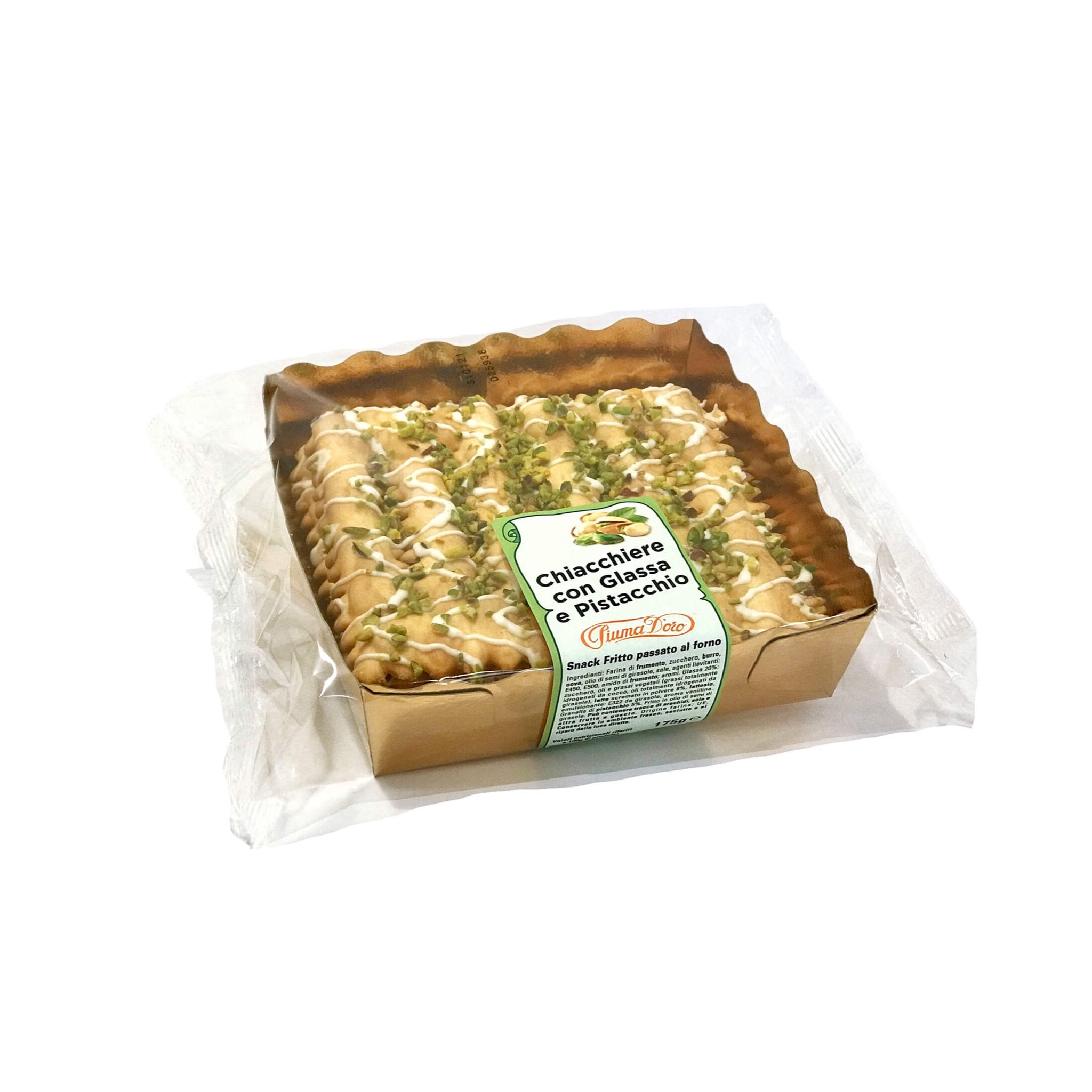 Chiacchiere au glaçage &amp; pistaches 175g