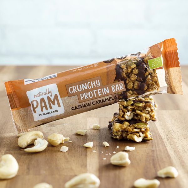 Crunchy Protein Riegel - Cashew Caramela Bio 30g