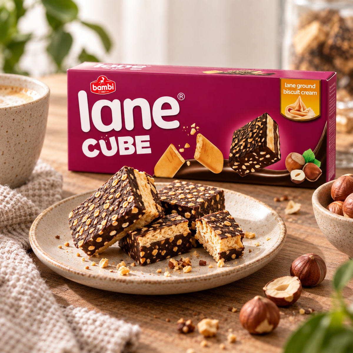Haselnuss-Biskuit Lane Cube 135g