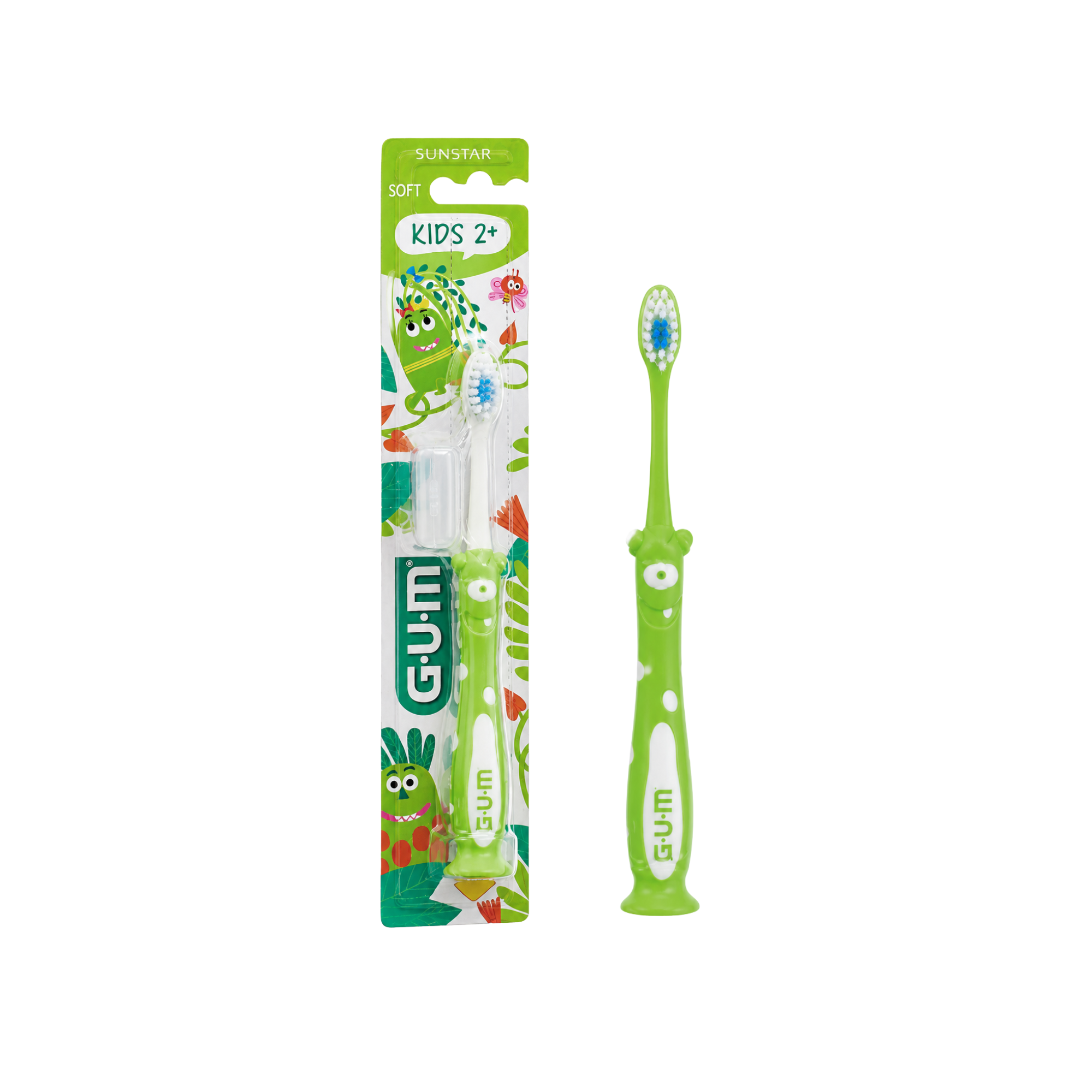 Brosse à dents 2-6 ans verte