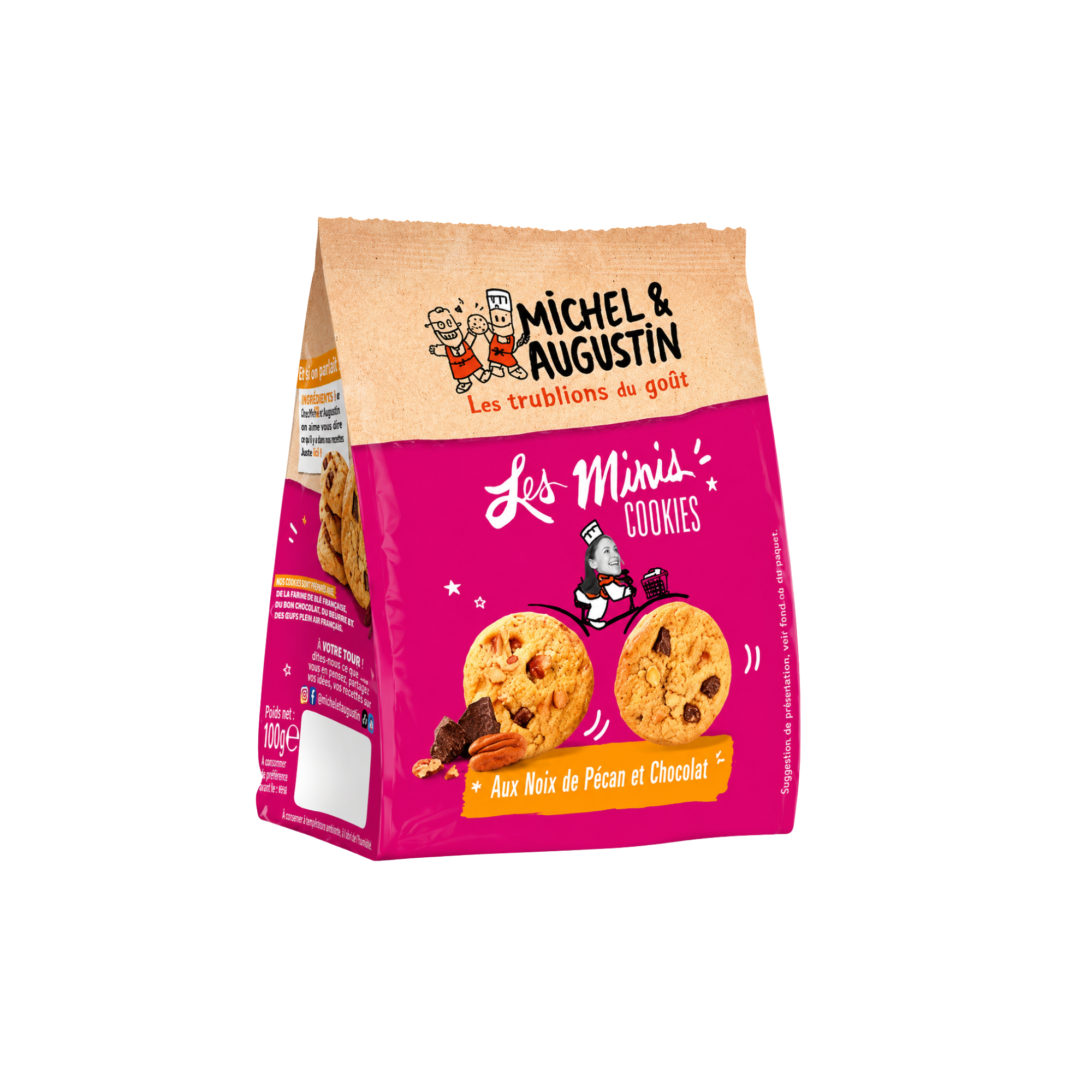 Mini Cookies Pekannüssen & Schokolade 100g