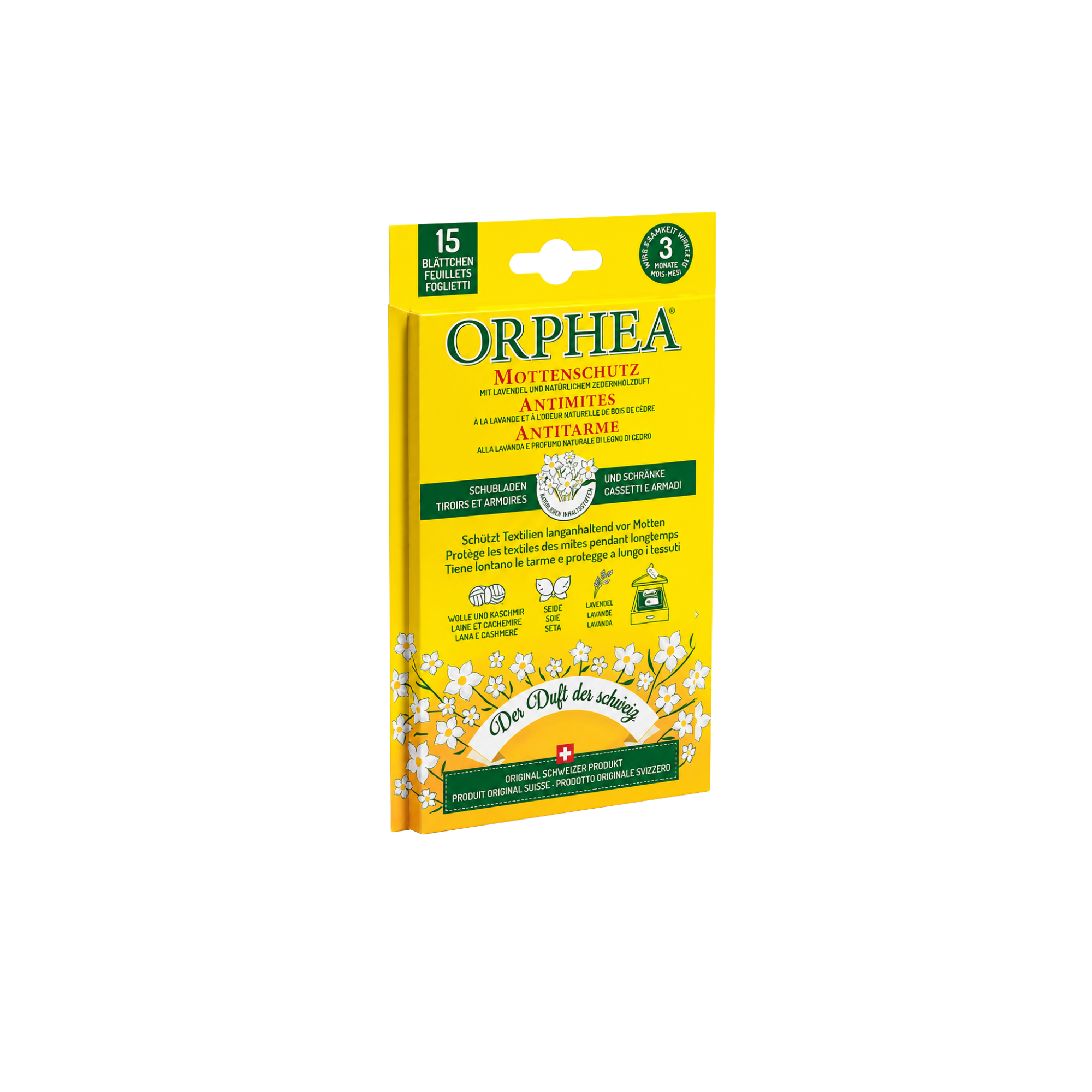 Feuilles antimites parfum floral 15 pces