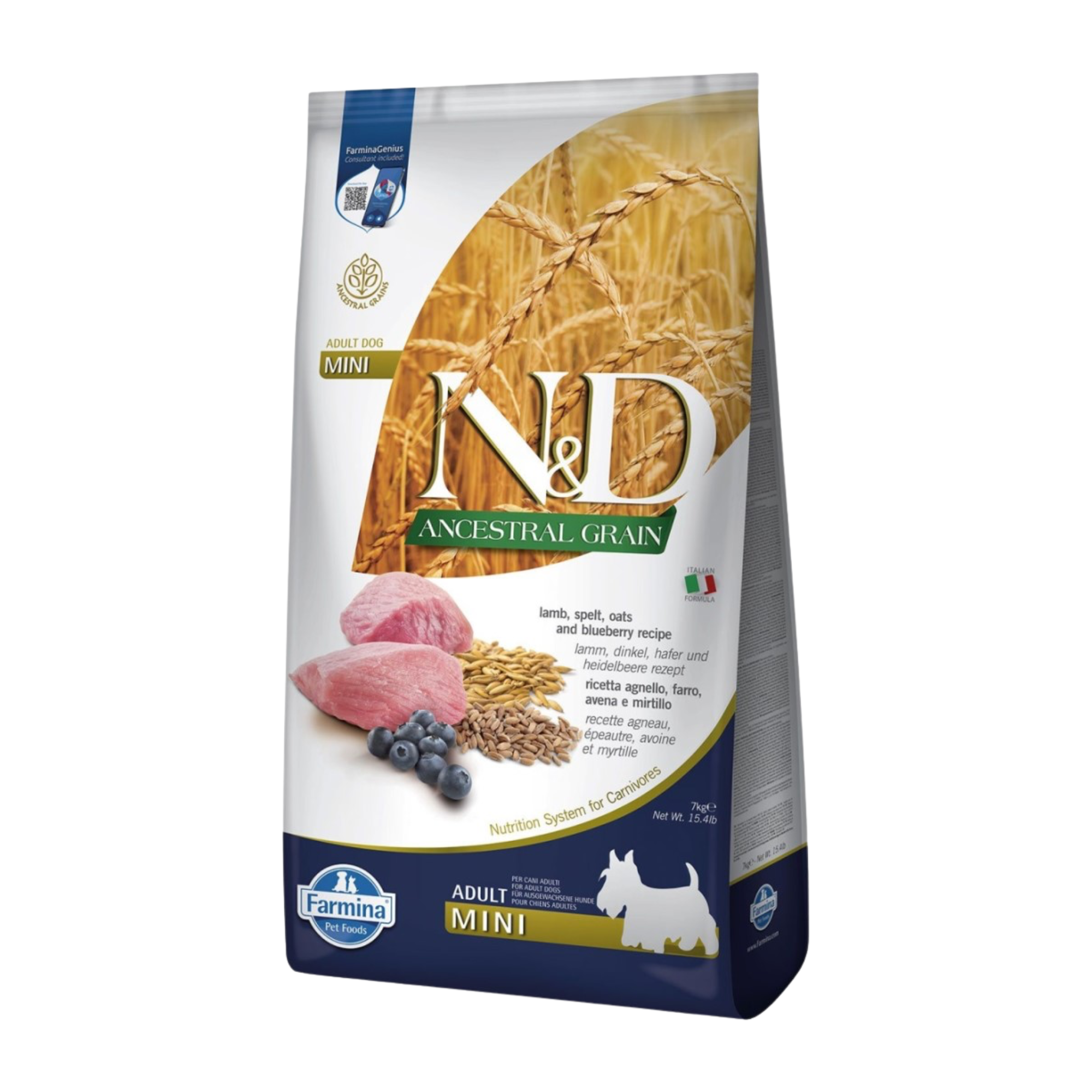Hundefutter Mini Lamm, Hafer & Heidelbeere 800g