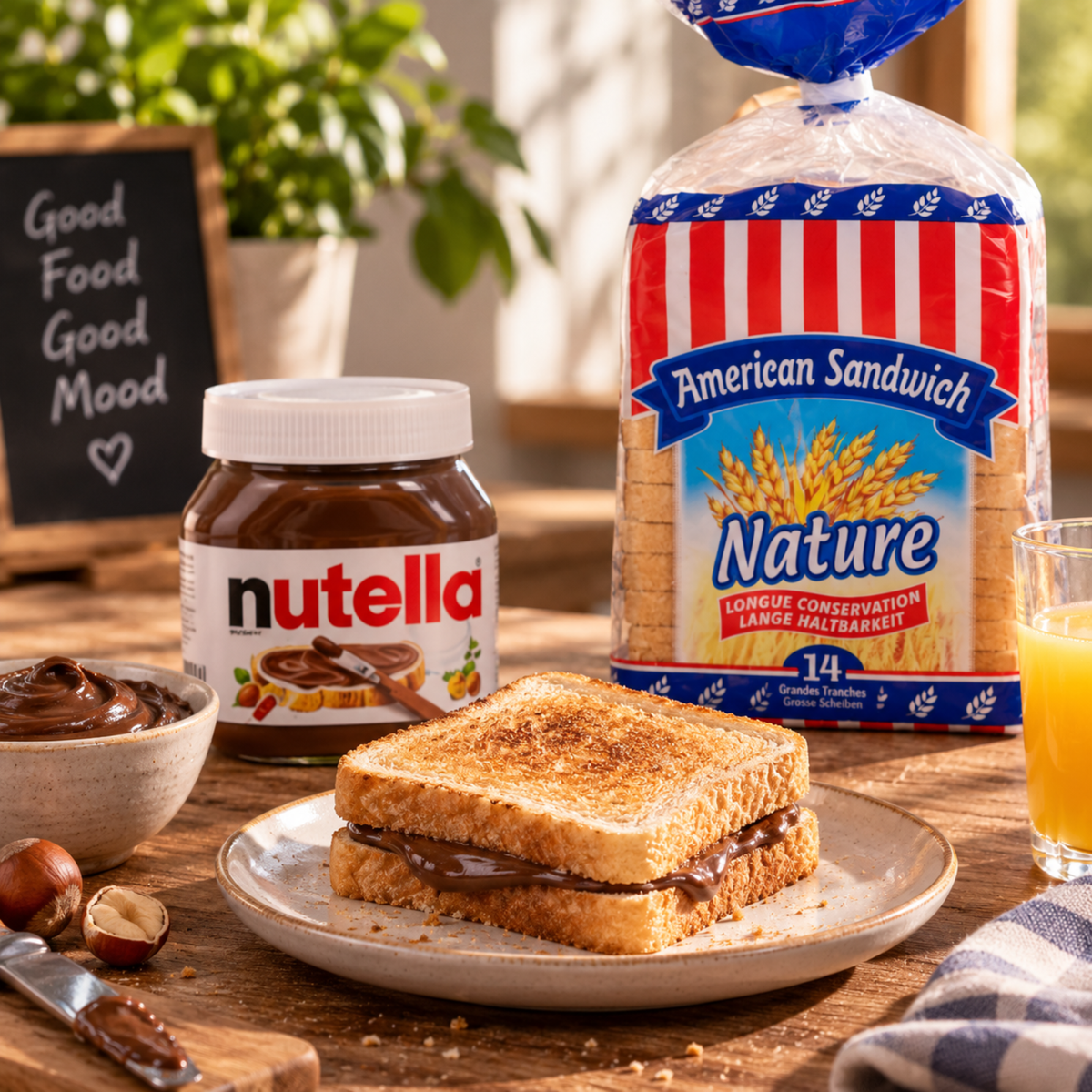 American Sandwich Toast Nature 550g