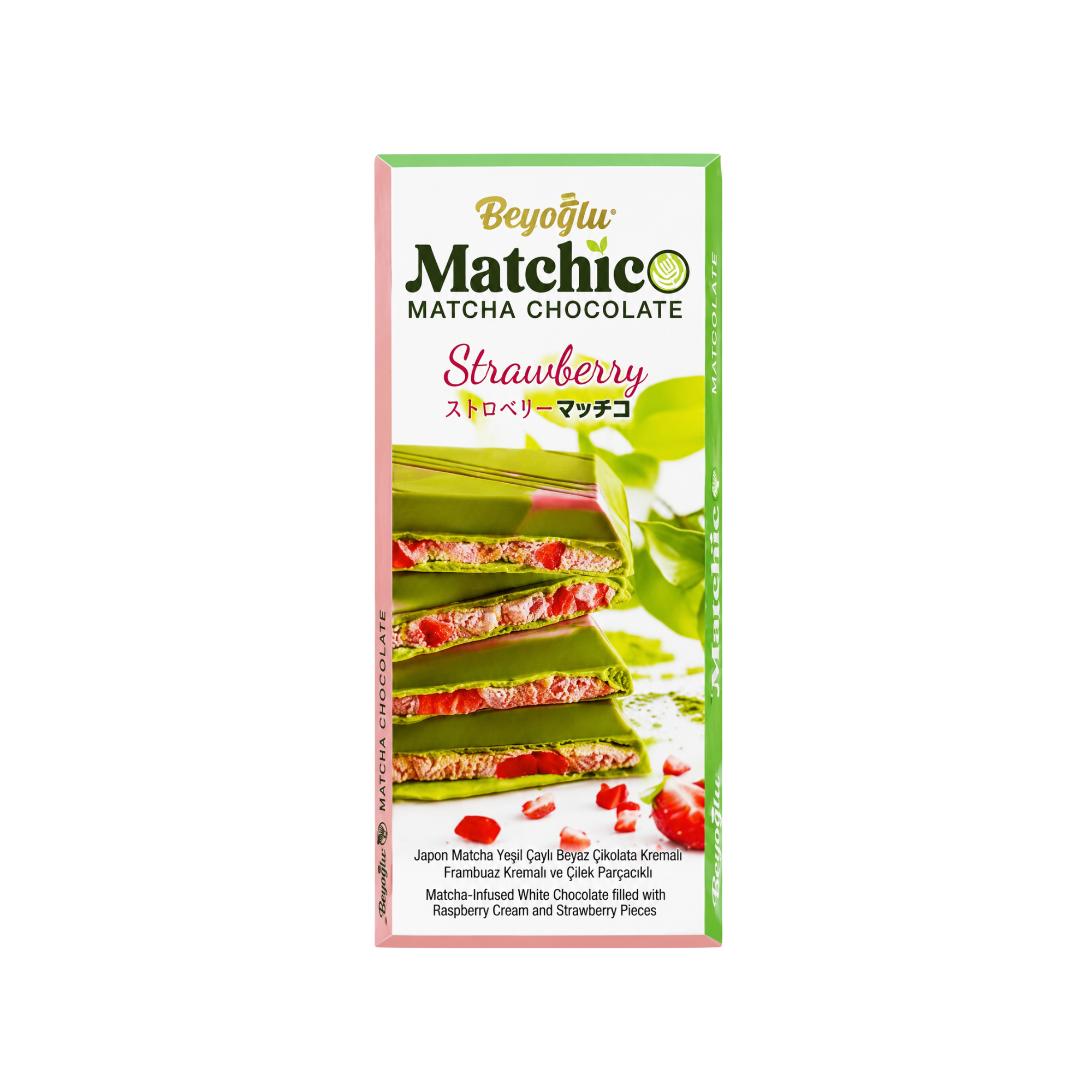 Matcha-Schokolade - Himbeercreme & Erdbeere 6 x 95g