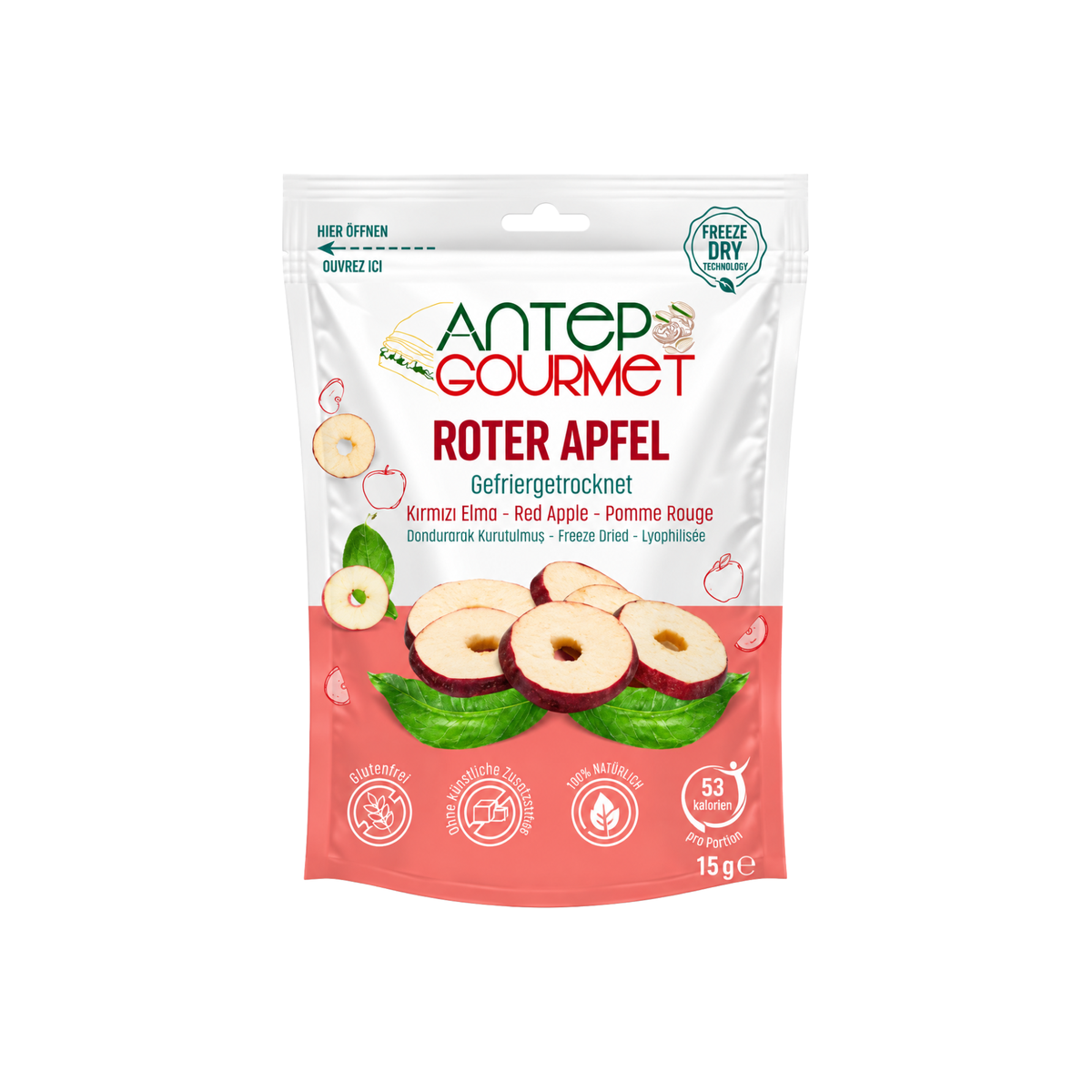 Roter Apfel gefriergetrocknet 20g