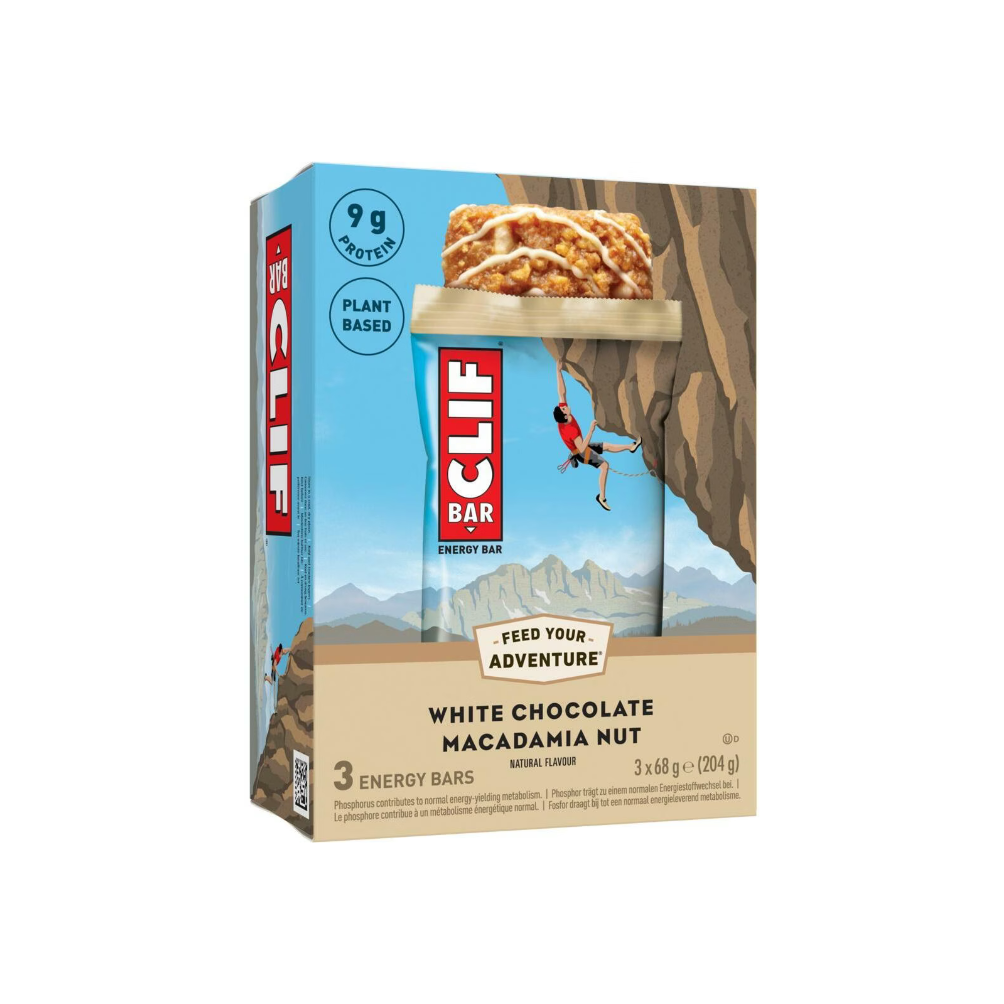 CLIF Bar White Chocolate Macadamia Nut 3er Pack - 204g