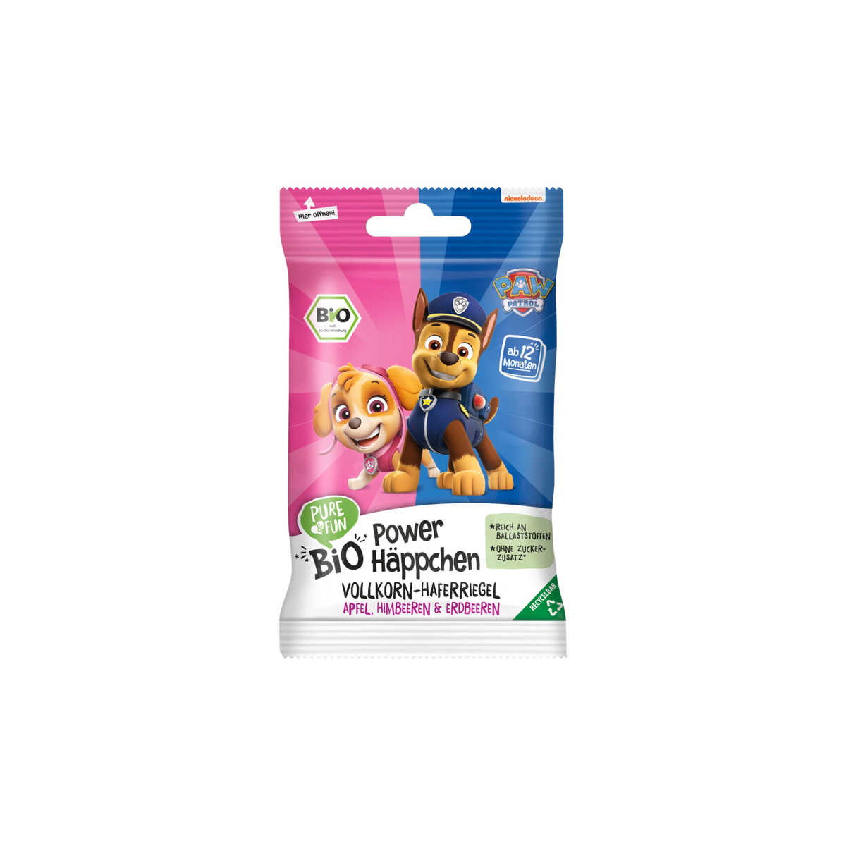 Power Bites Apple, Raspberry & Strawberry - pink and blue Organic 40g
