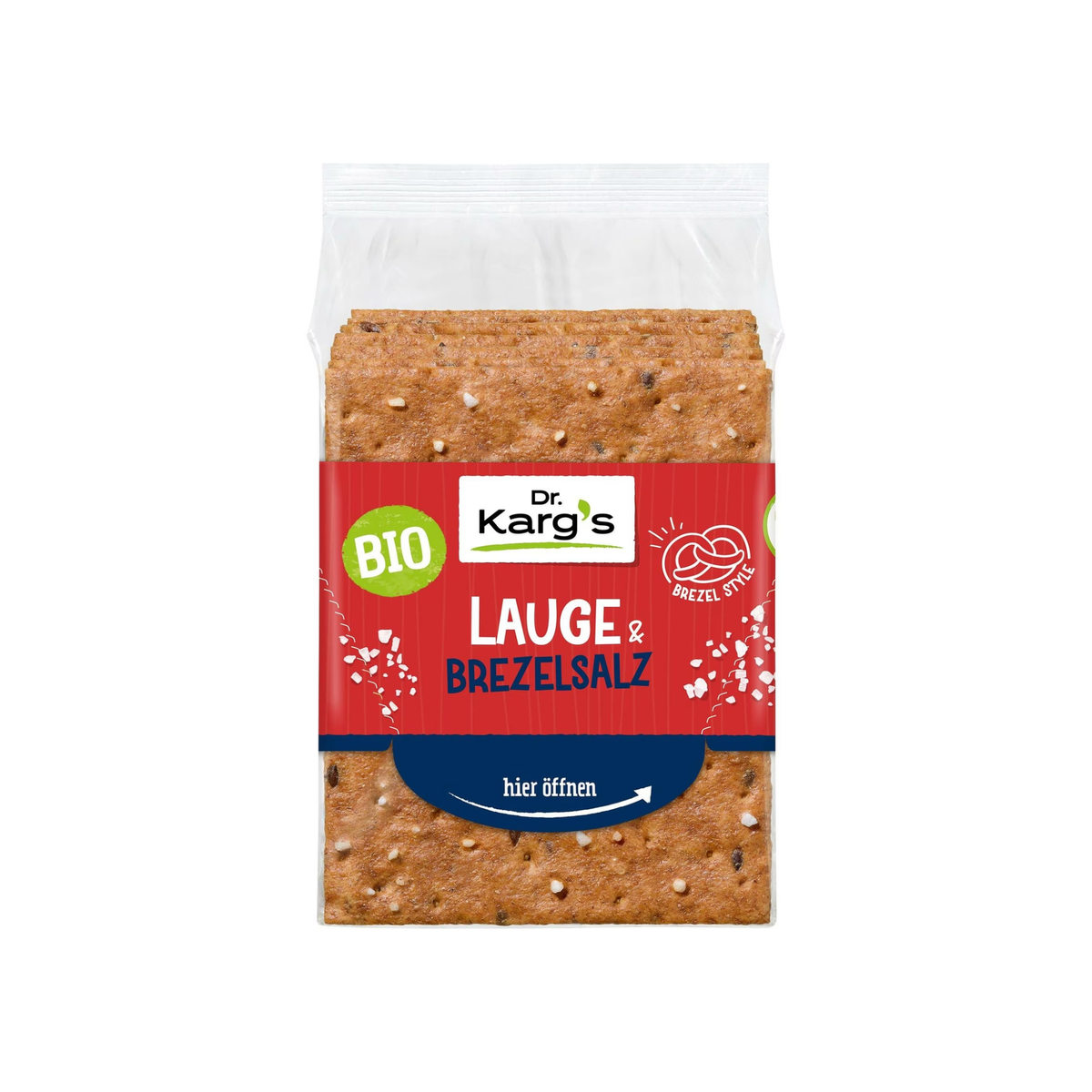 Knäckebrot Lauge & Brezelsalz Bio 200g