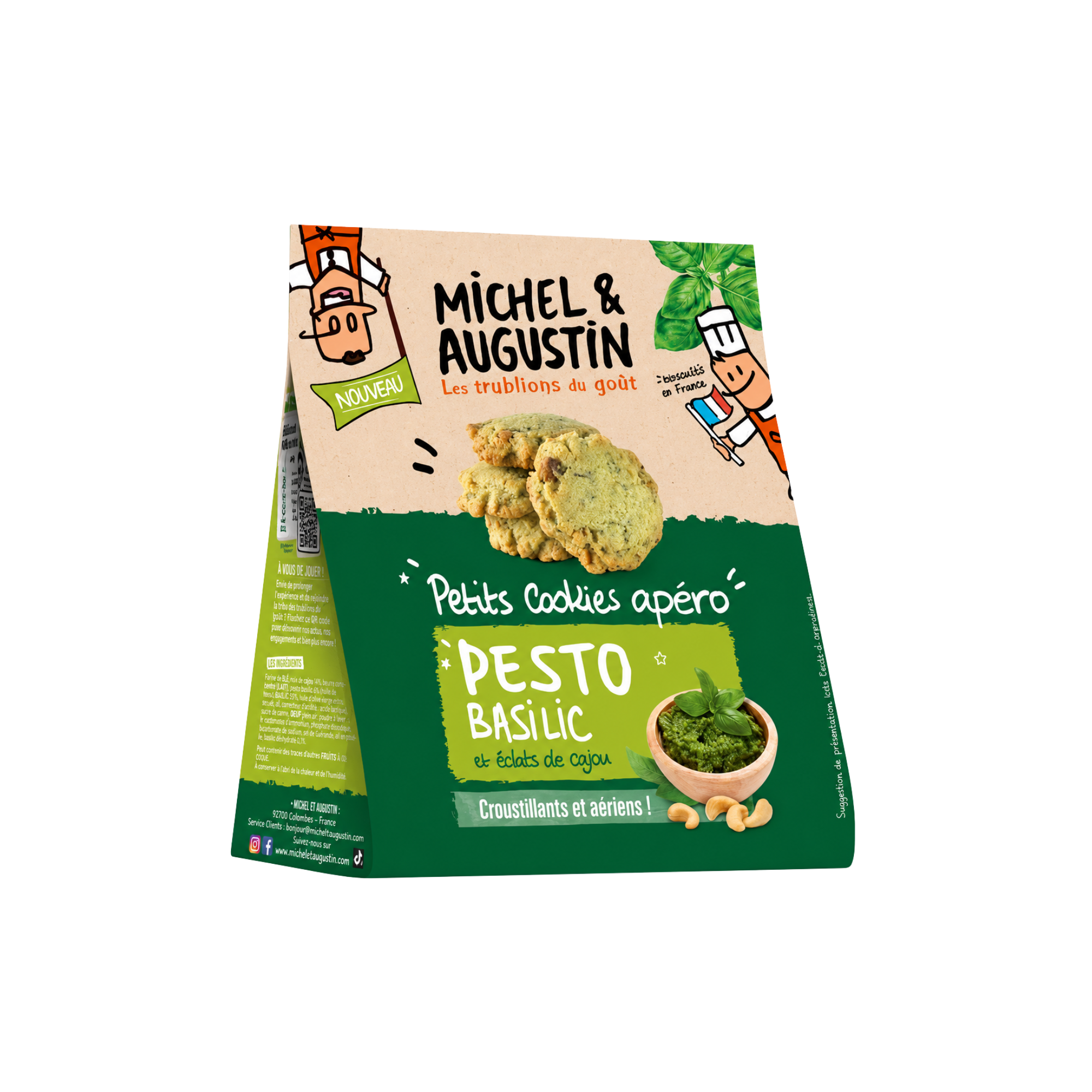 Aperitif-Kekse mit Basilikum-Pesto & Cashew 90g