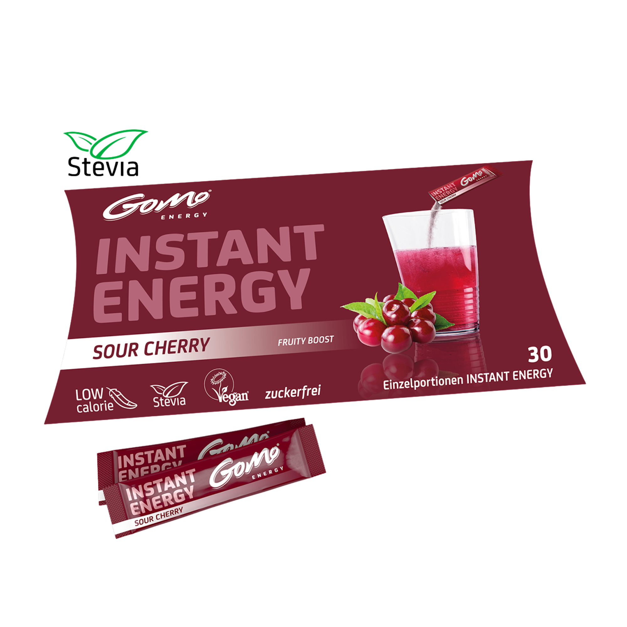 Energy Vitality Drink Sour Cherry - Sticks 30 Servings