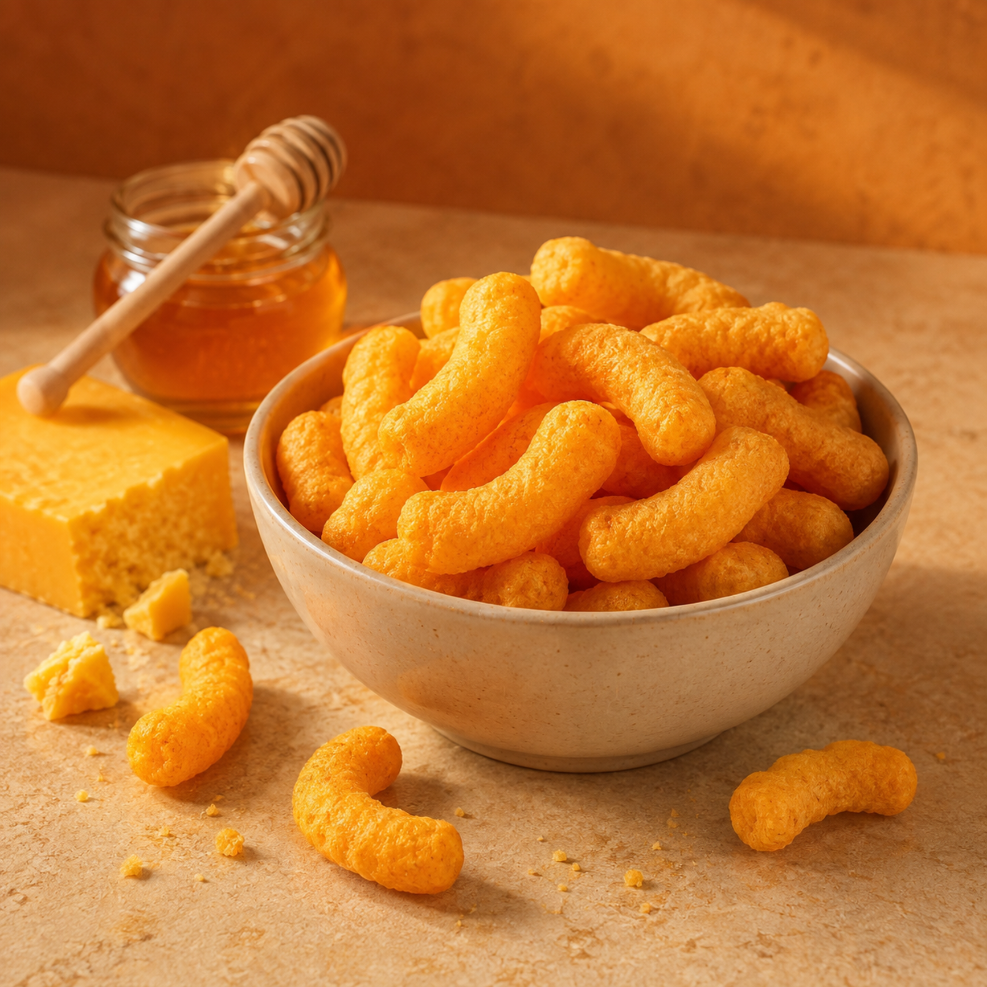 Honey Cheese Curls 113g