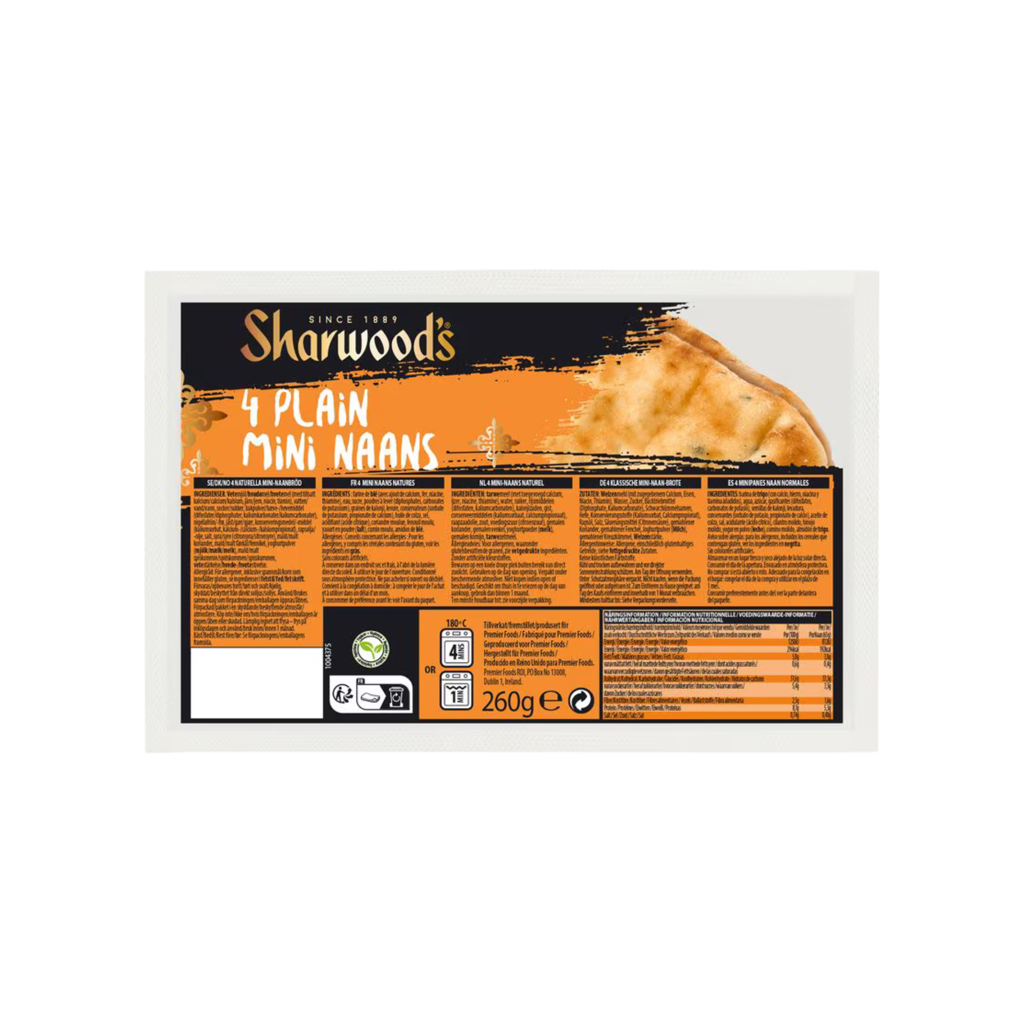 Naan Brot Nature Mini 260g