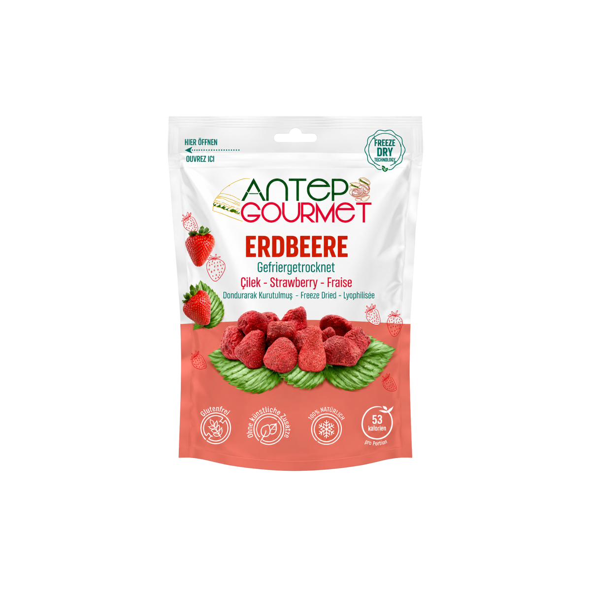 Freeze-dried strawberries 15g