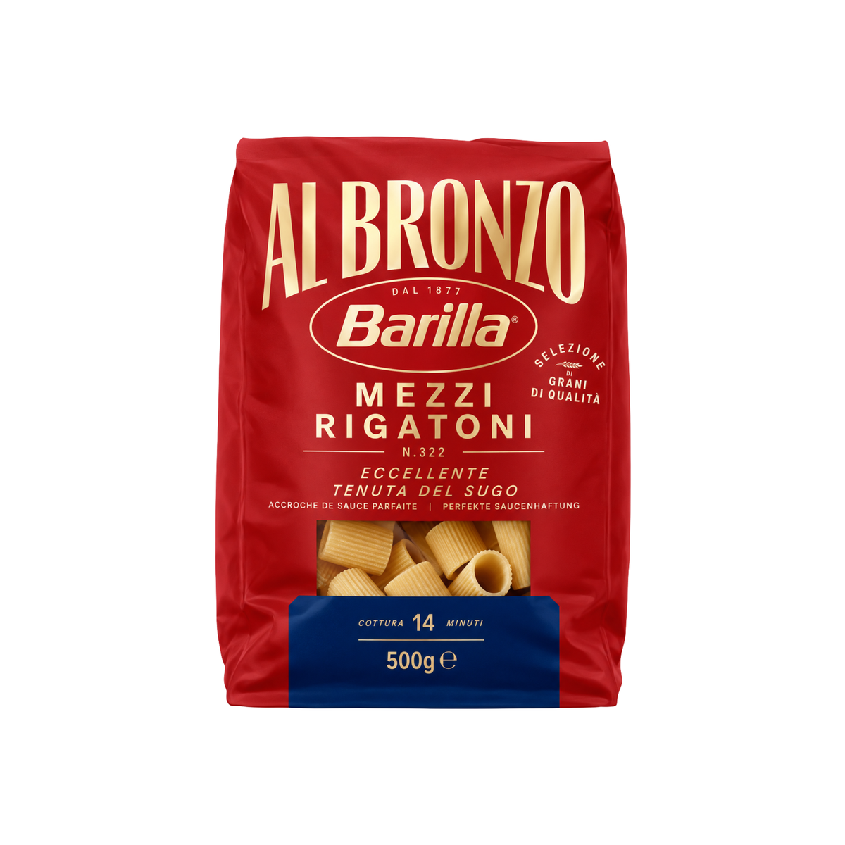 Barilla Mezzi Rigatoni Al Bronzo No. 322 - 500g