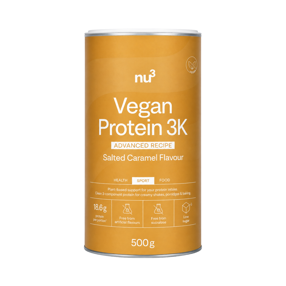 nu3 Vegan Protein 3K - Salted Caramel - 500g