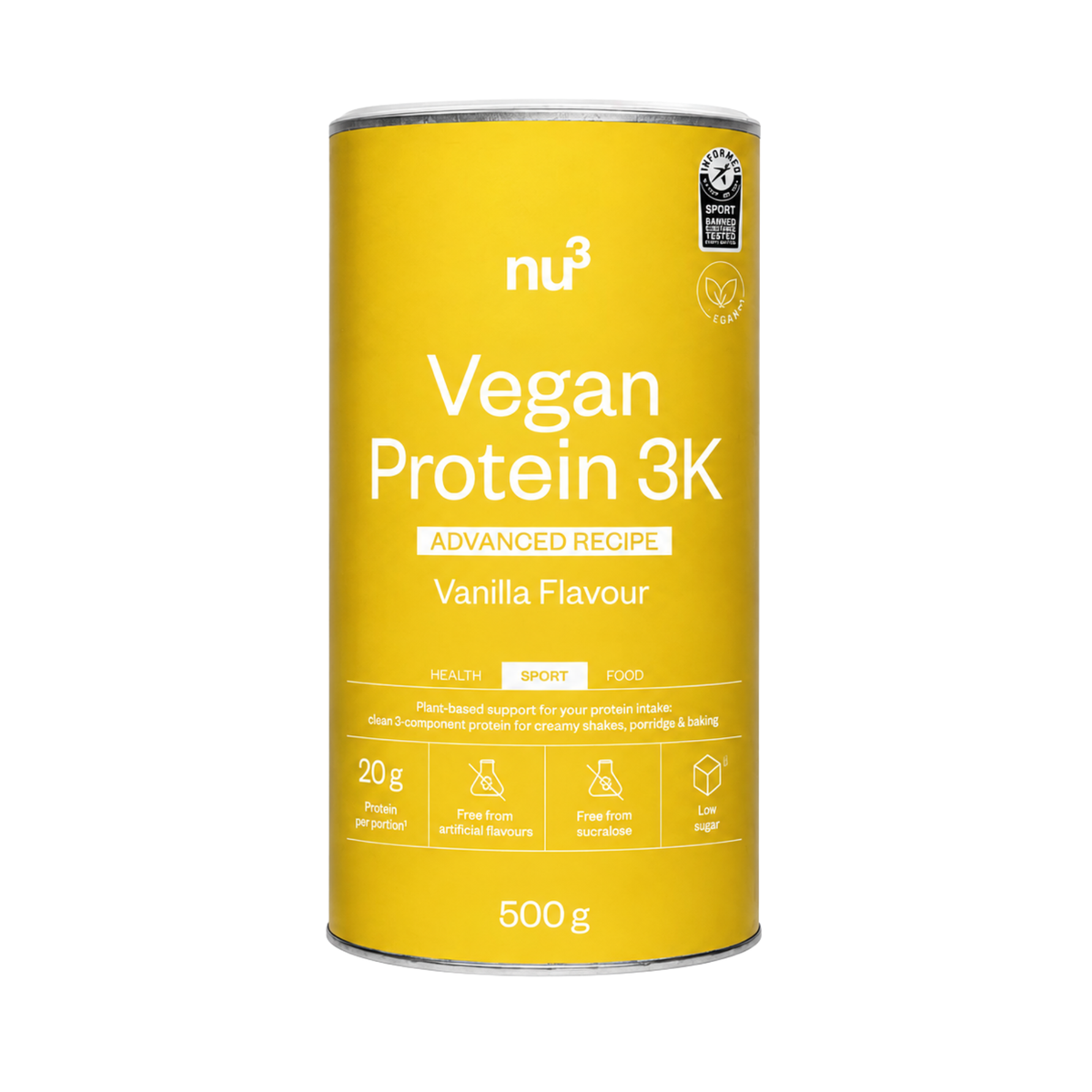 nu3 Vegan Protein 3K - Clean Vanilla 500g