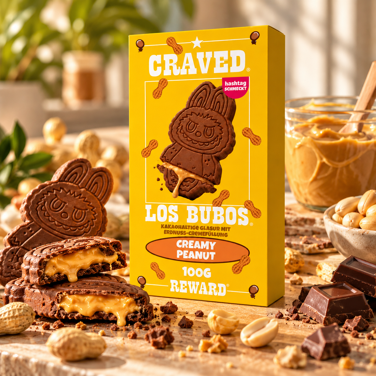 Los Bubos - Schokolade Creamy Peanut 100g