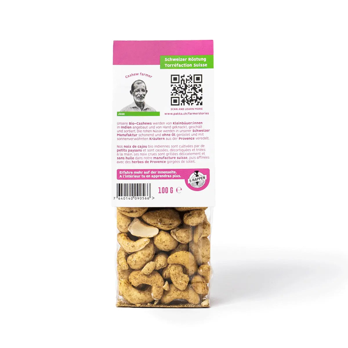 Cashew Provence geröstet Fairtrade und Bio 100g