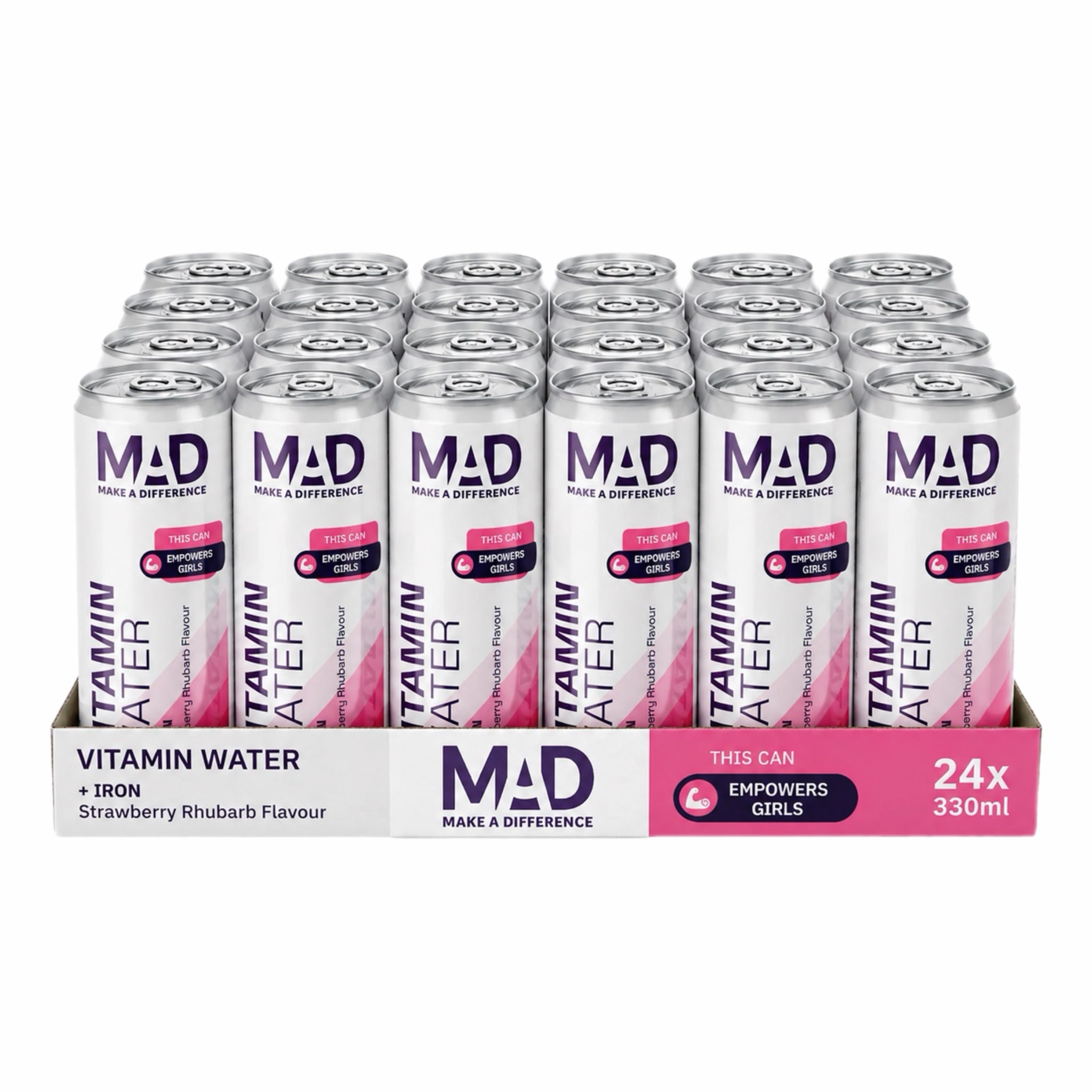 Boisson vitaminée Fraise-Rhubarbe 24 x 330ml