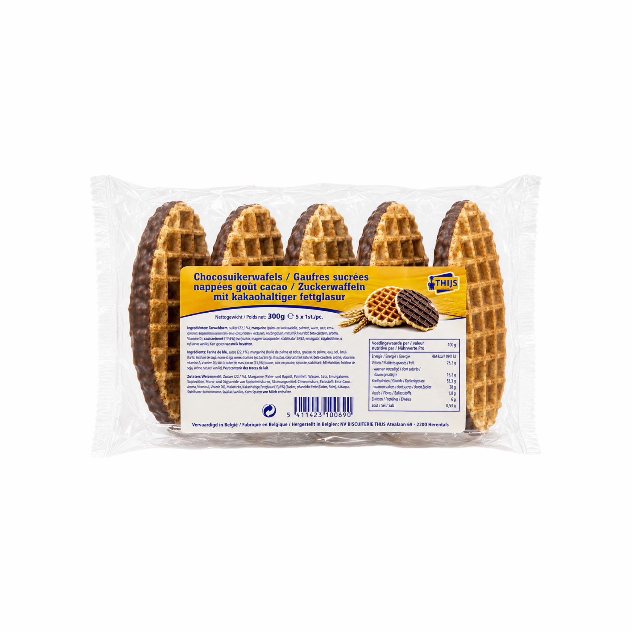 Waffeln mit Schokolade 5er Pack - 300g