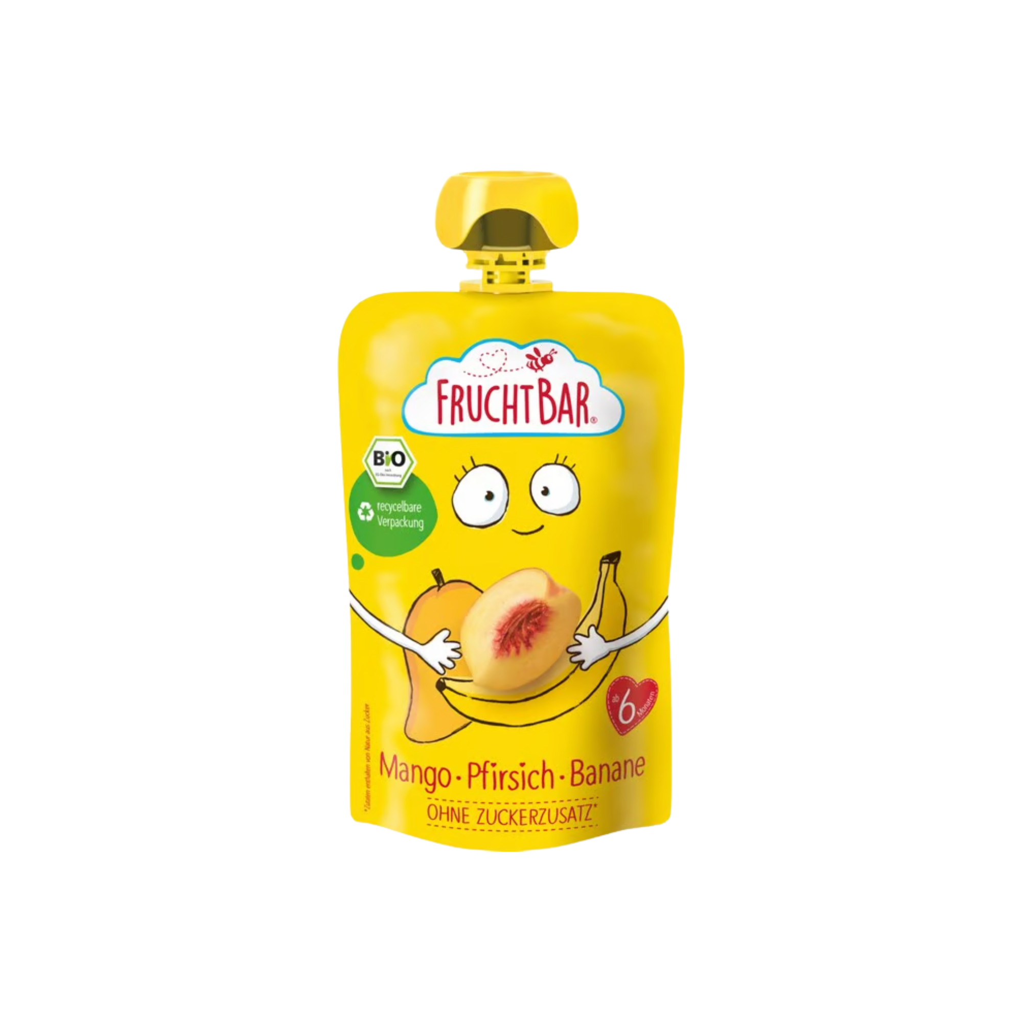 Quetschbeutel Mango, Pfirsich und Banane Bio 100g